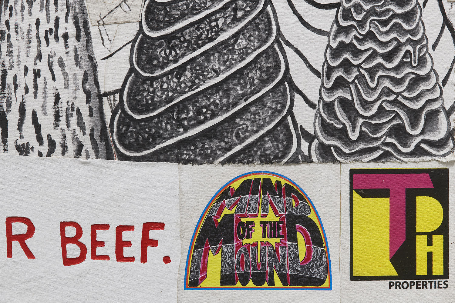 TRENTON DOYLE HANCOCK, The Skint Alterpiece: Vegans Make Deposits at the Tofu Bank, 2020