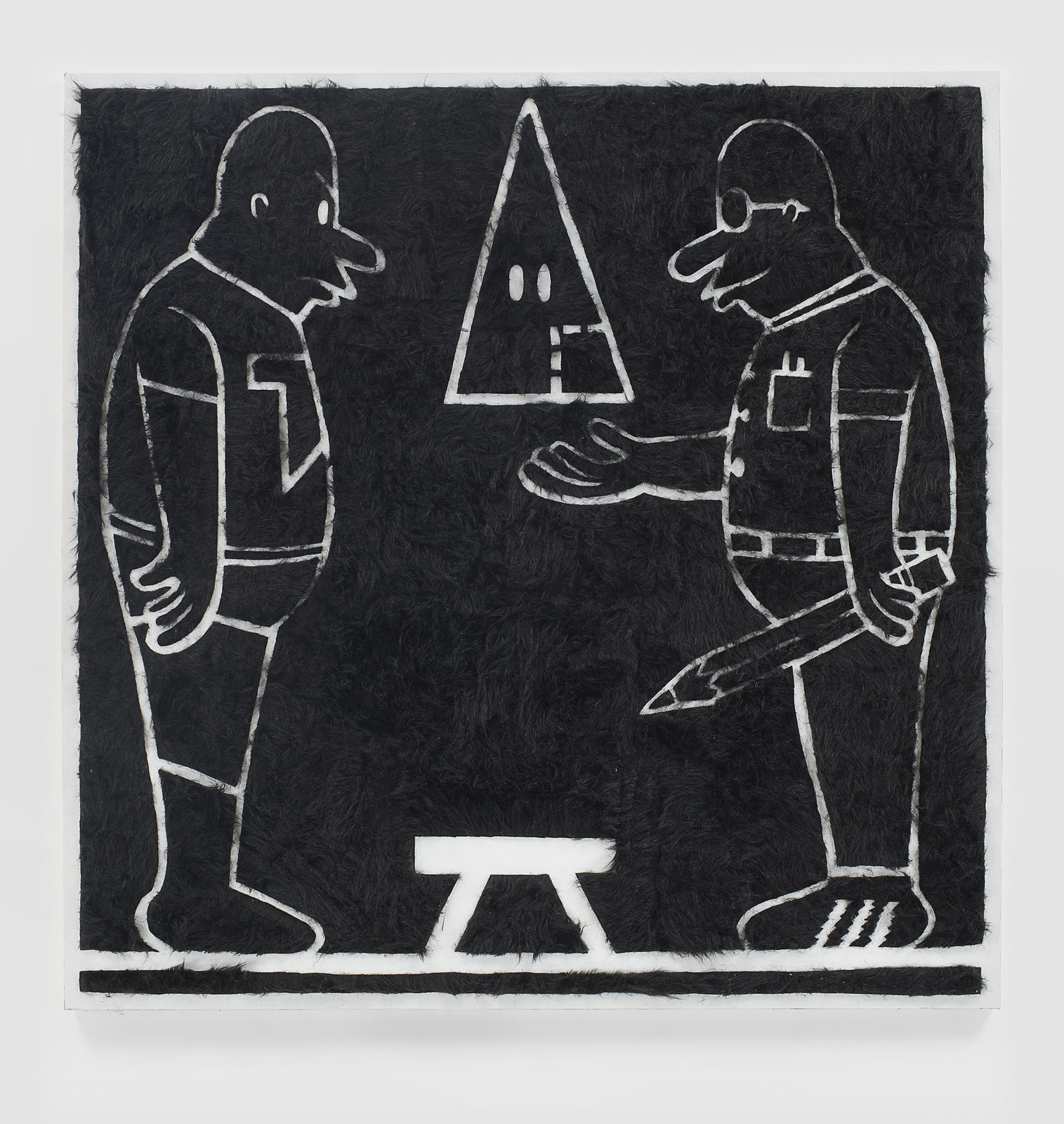 TRENTON DOYLE HANCOCK, Step and Screw: West End Scrap (Four Foot Furry Face Off), 2021