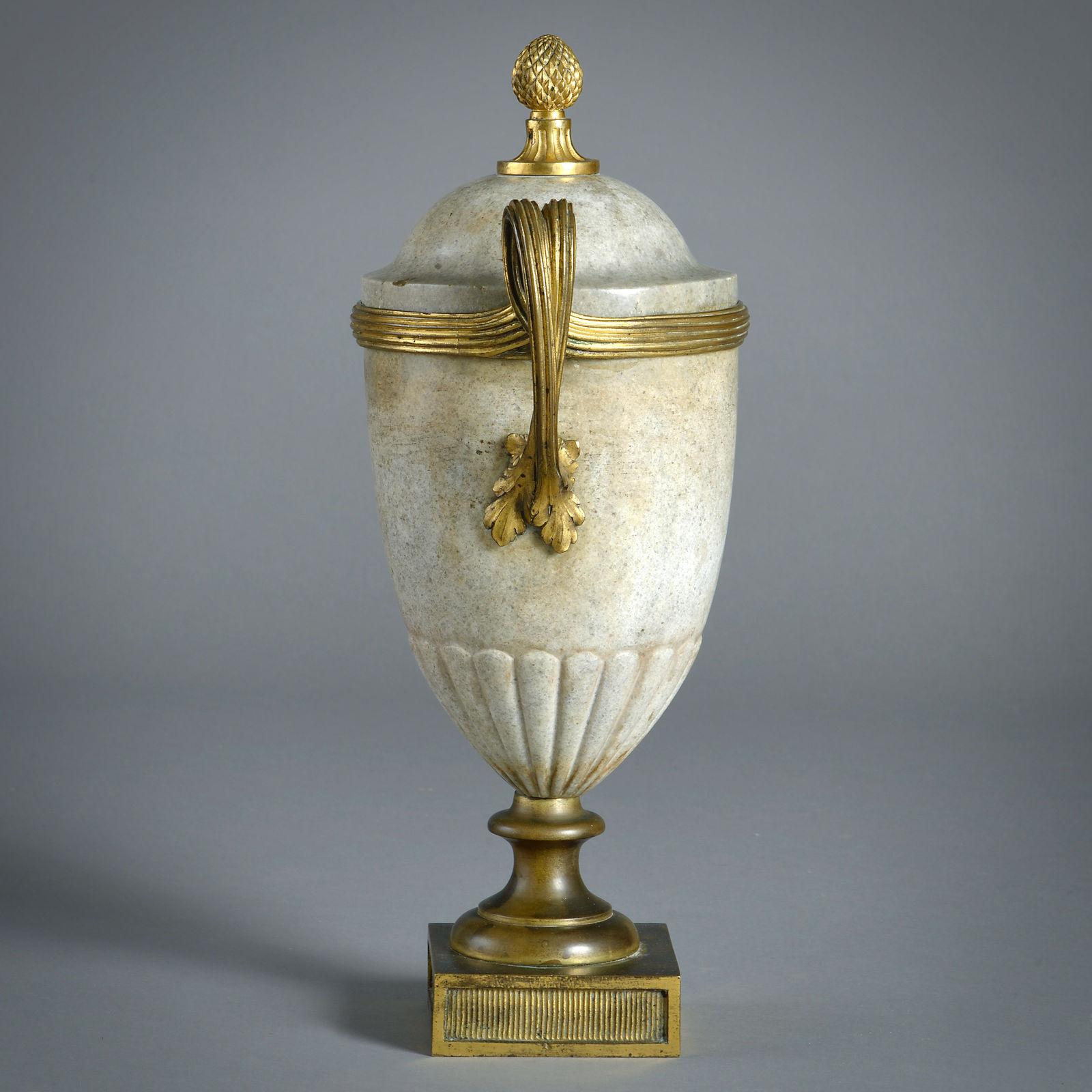 PAIR OF LOUIS XVI ORMOLU-MOUNTED MARBLE VASES