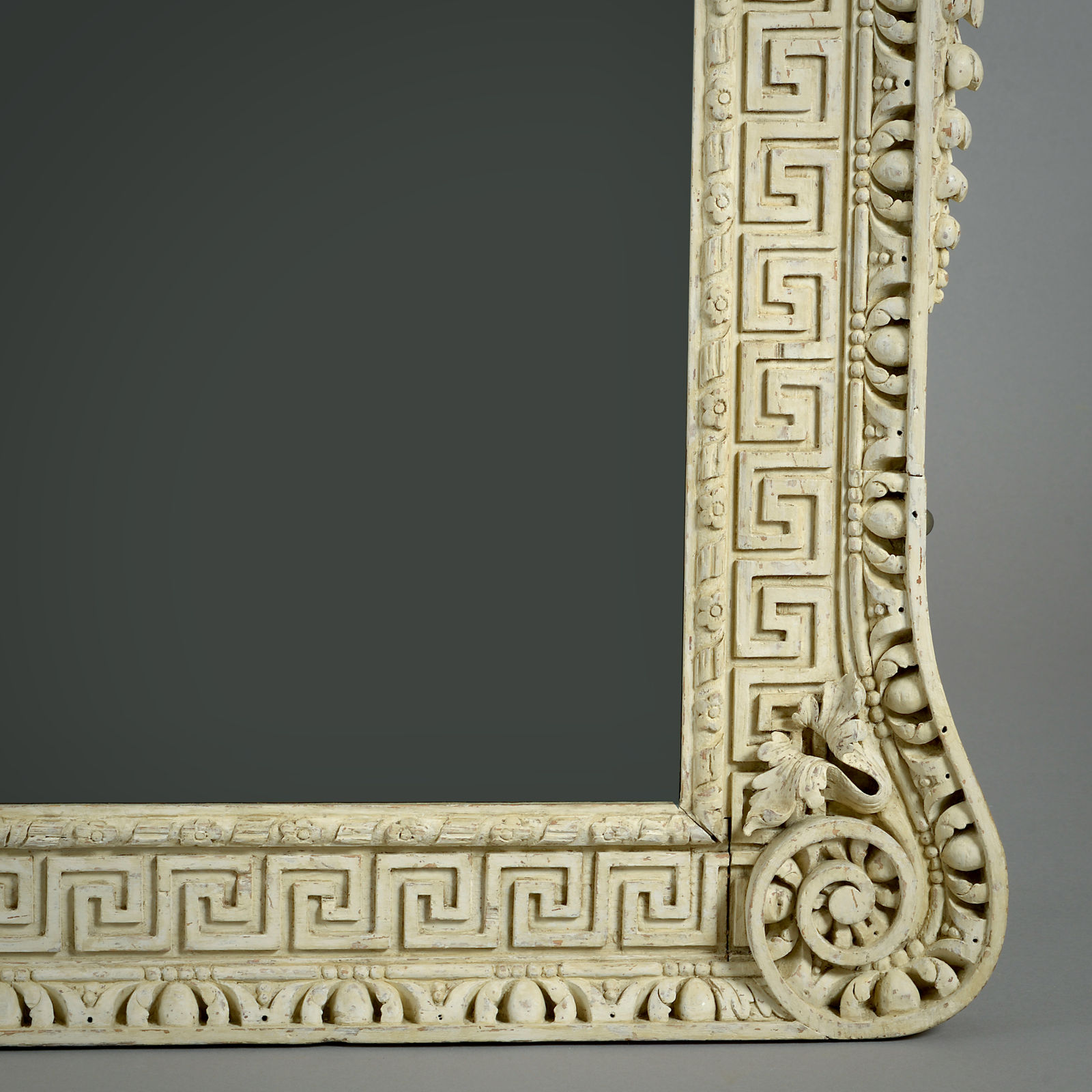 MAGNIFICENT GEORGE II STONE-PAINTED PIER GLASS