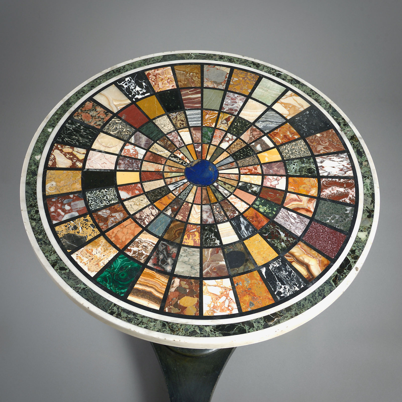 SUPERB REGENCY SPECIMEN MARBLE CENTRE TABLE WITH BRONZED NEOCLASSICAL BASE