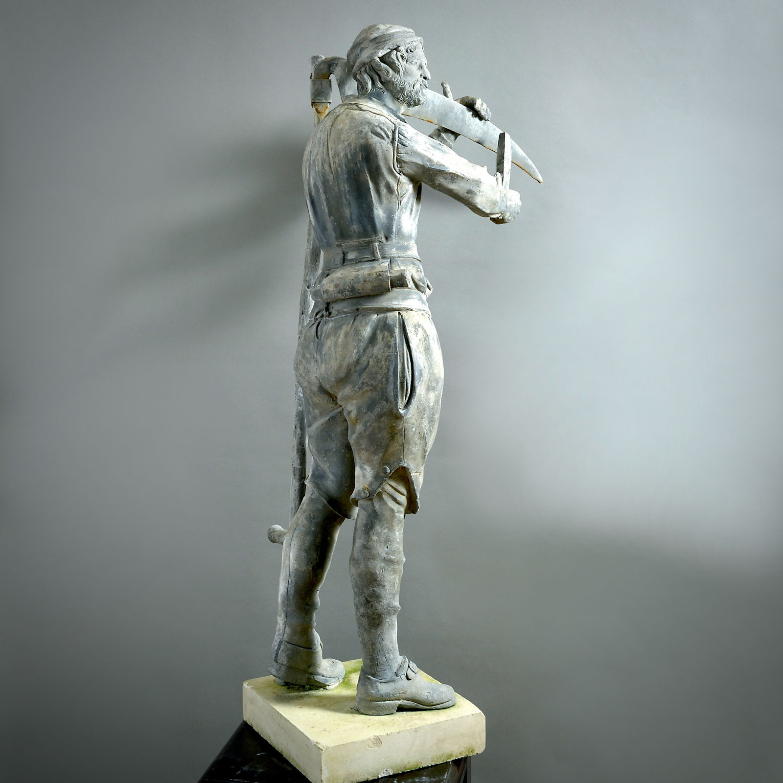 JOHN CHEERE (1709-1787) A RARE LEAD FIGURE OF A HAYMAKER