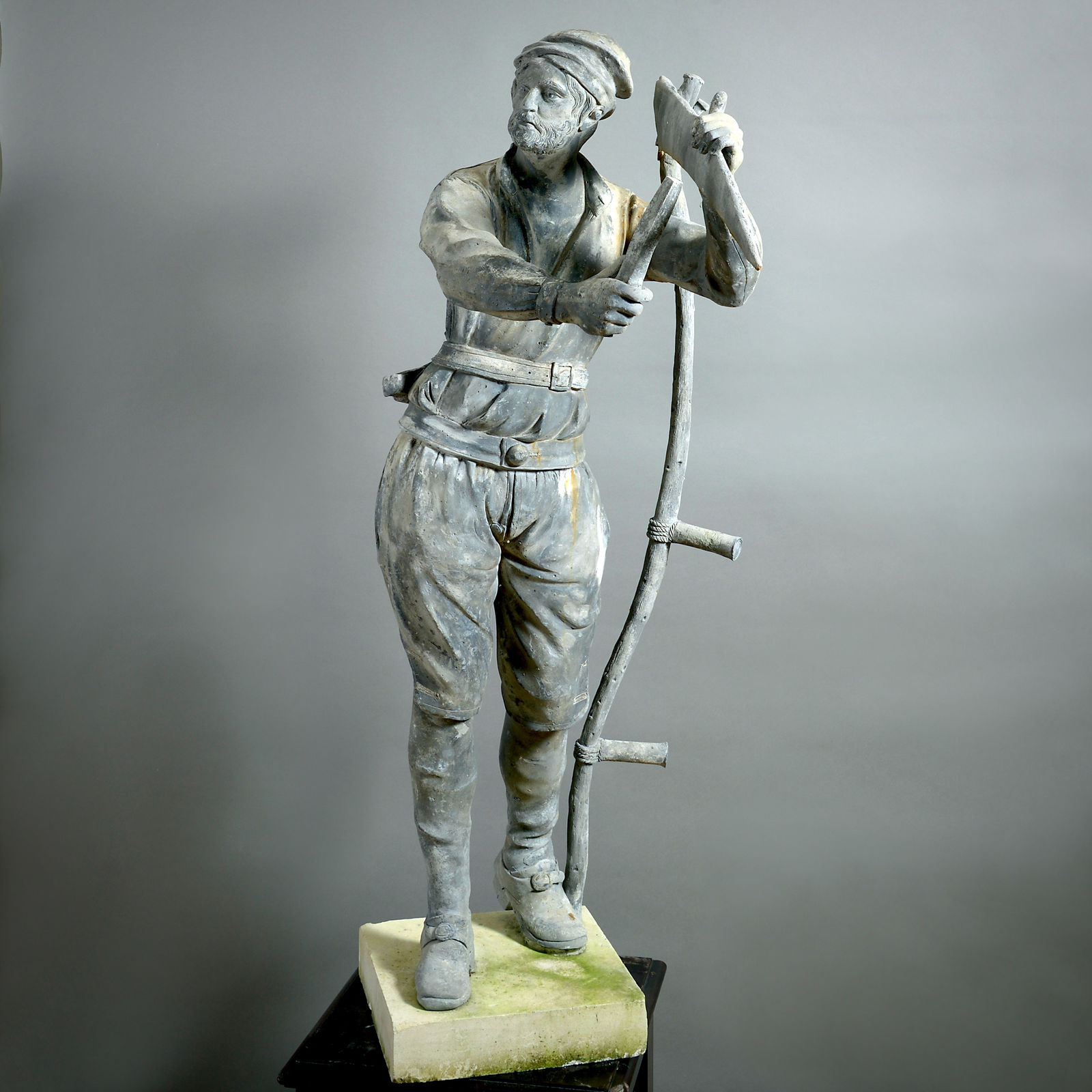 JOHN CHEERE (1709-1787) A RARE LEAD FIGURE OF A HAYMAKER