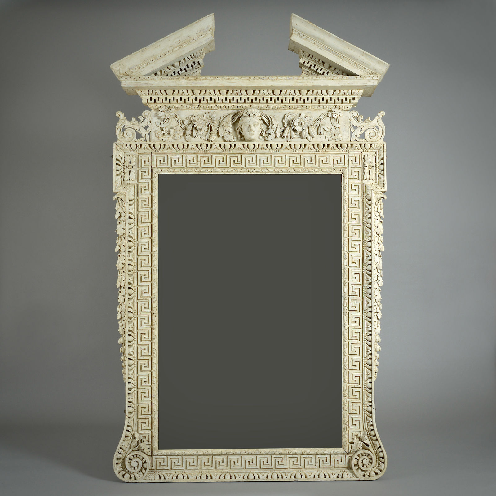 MAGNIFICENT GEORGE II STONE-PAINTED PIER GLASS