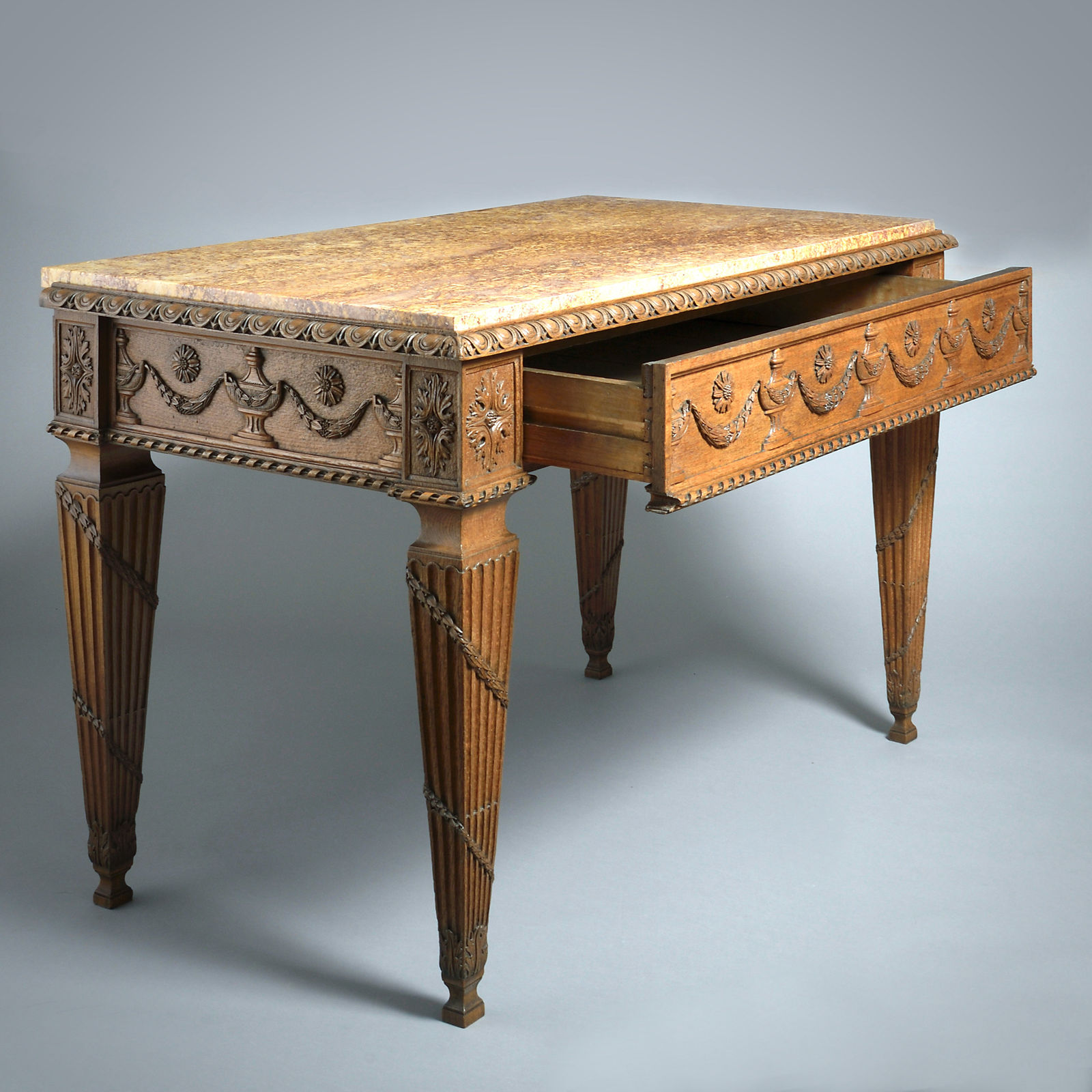 NEOCLASSICAL OAK SIDE TABLE, LOW COUNTRIES OR ALSACE
