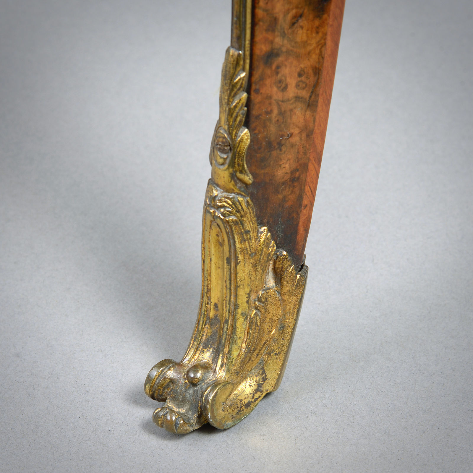 EARLY VICTORIAN ORMOLU-MOUNTED BURR-WALNUT AND MARQUETRY WRITING-TABLE