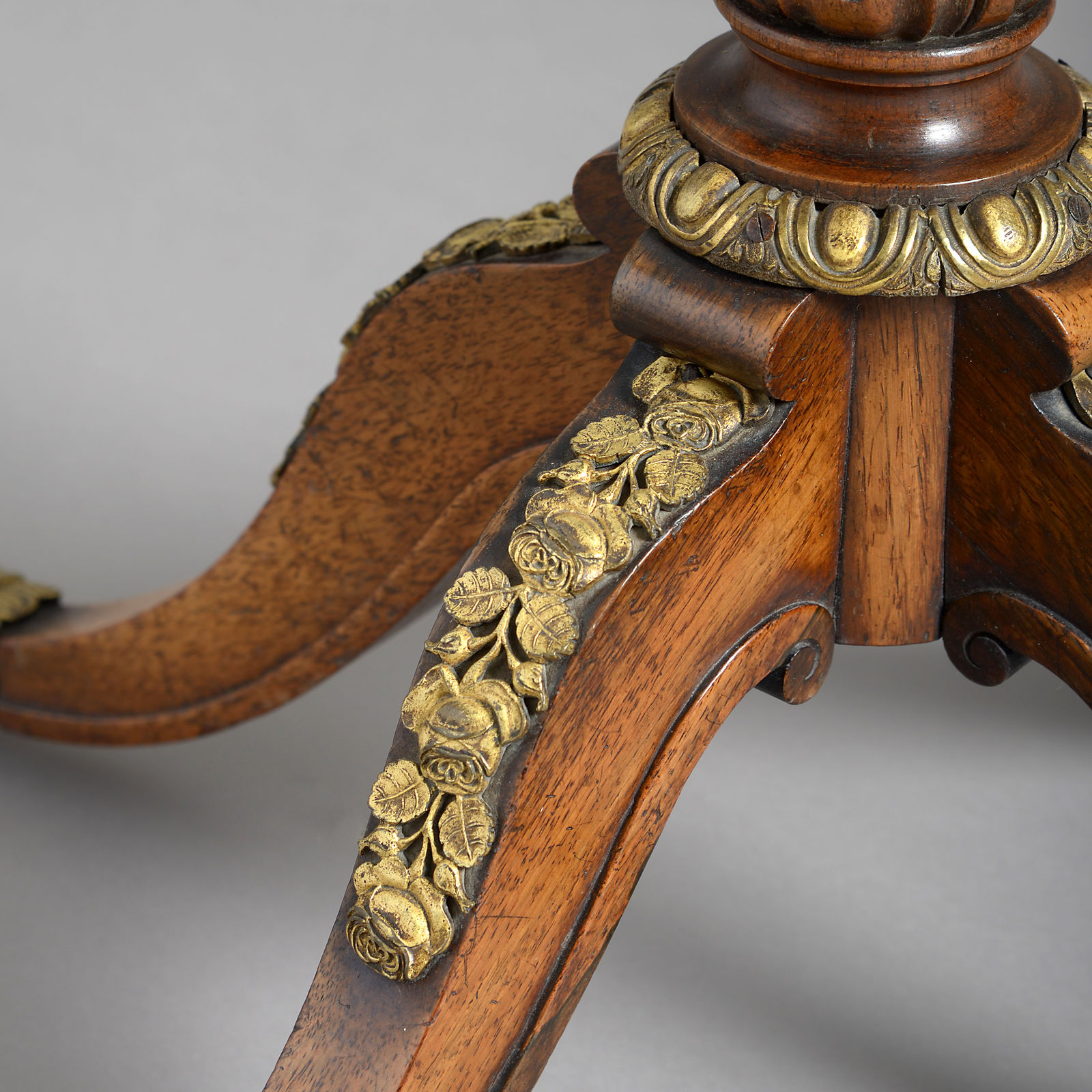 REGENCY ORMOLU AND ROSEWOOD LAMP TABLE