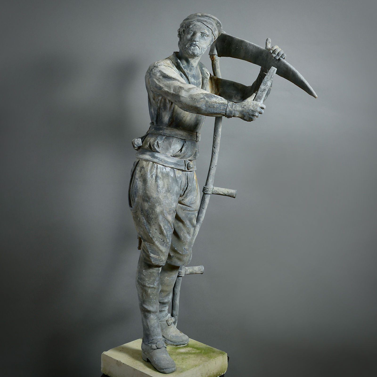 JOHN CHEERE (1709-1787) A RARE LEAD FIGURE OF A HAYMAKER