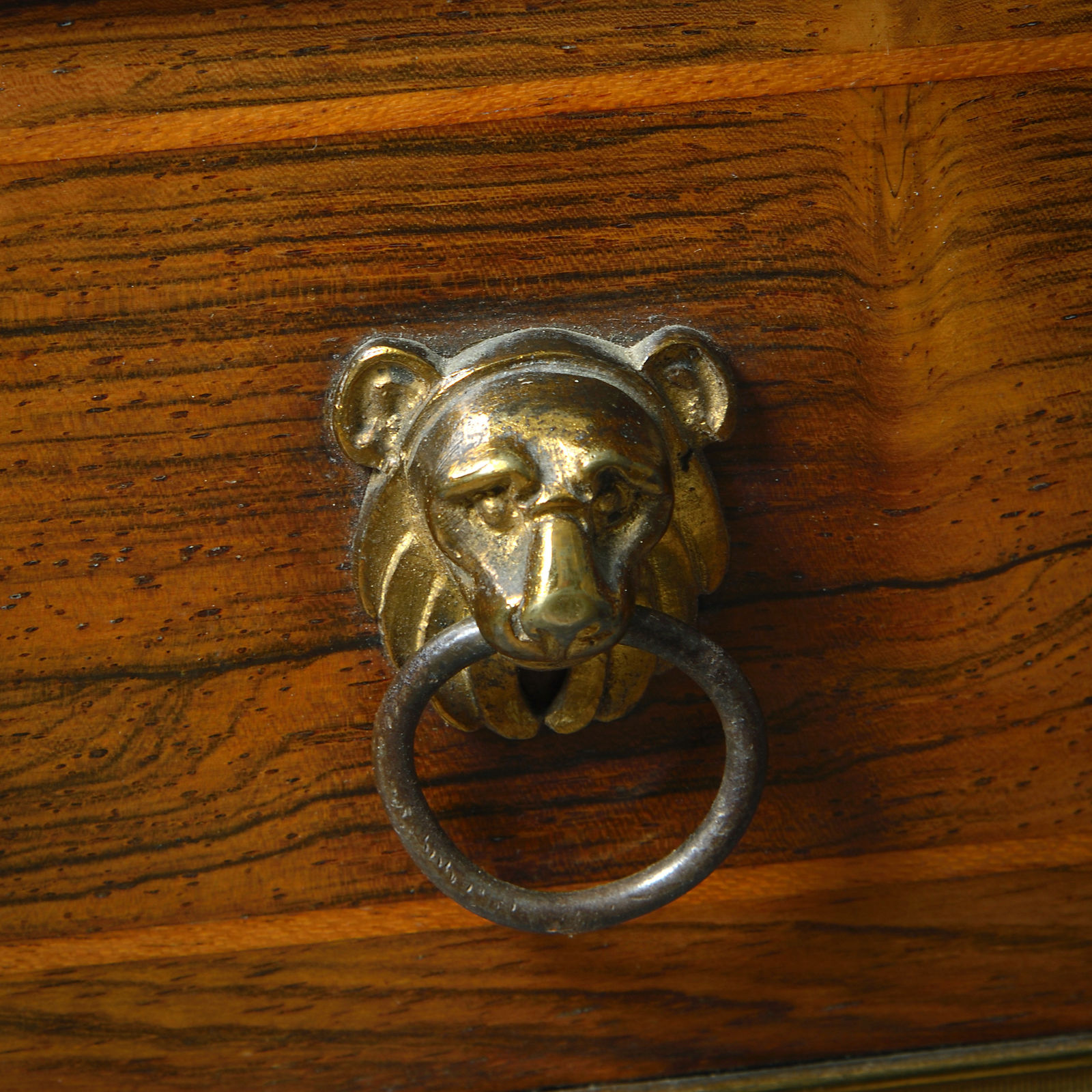 REGENCY ORMOLU-MOUNTED, BRASS-INLAID AND PARCEL-GILT WRITING TABLE