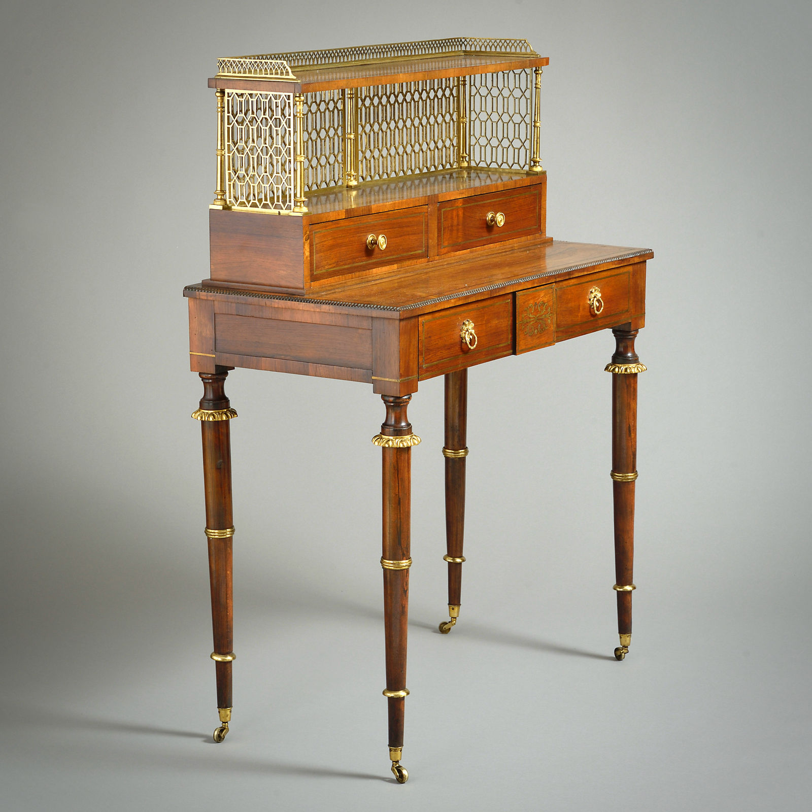 FINE PAIR OF REGENCY BONHEUR-DU-JOURS