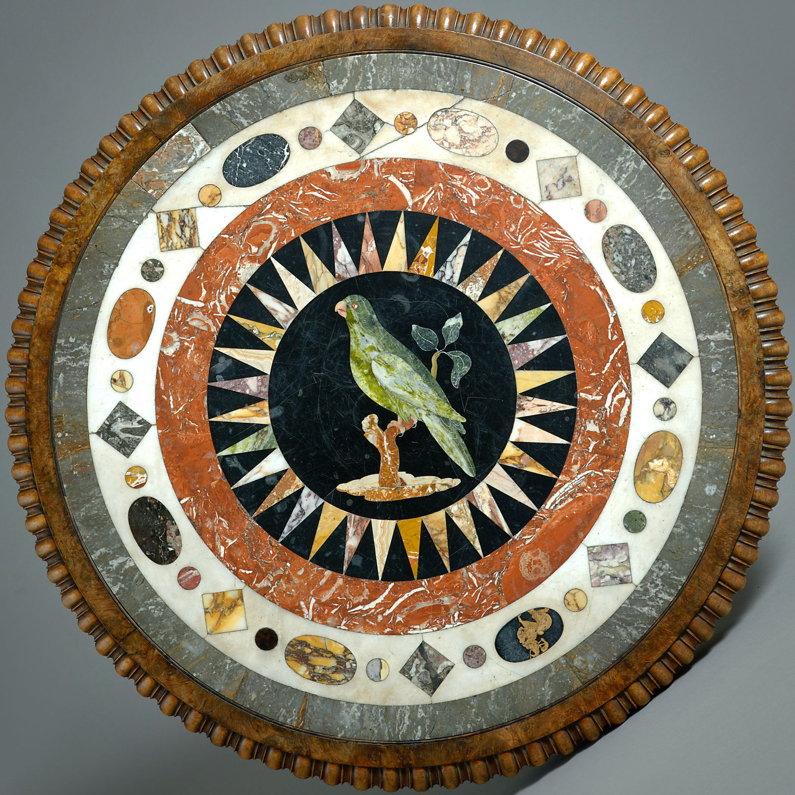 WILLIAM IV PIETRA DURA AND WALNUT CENTRE TABLE