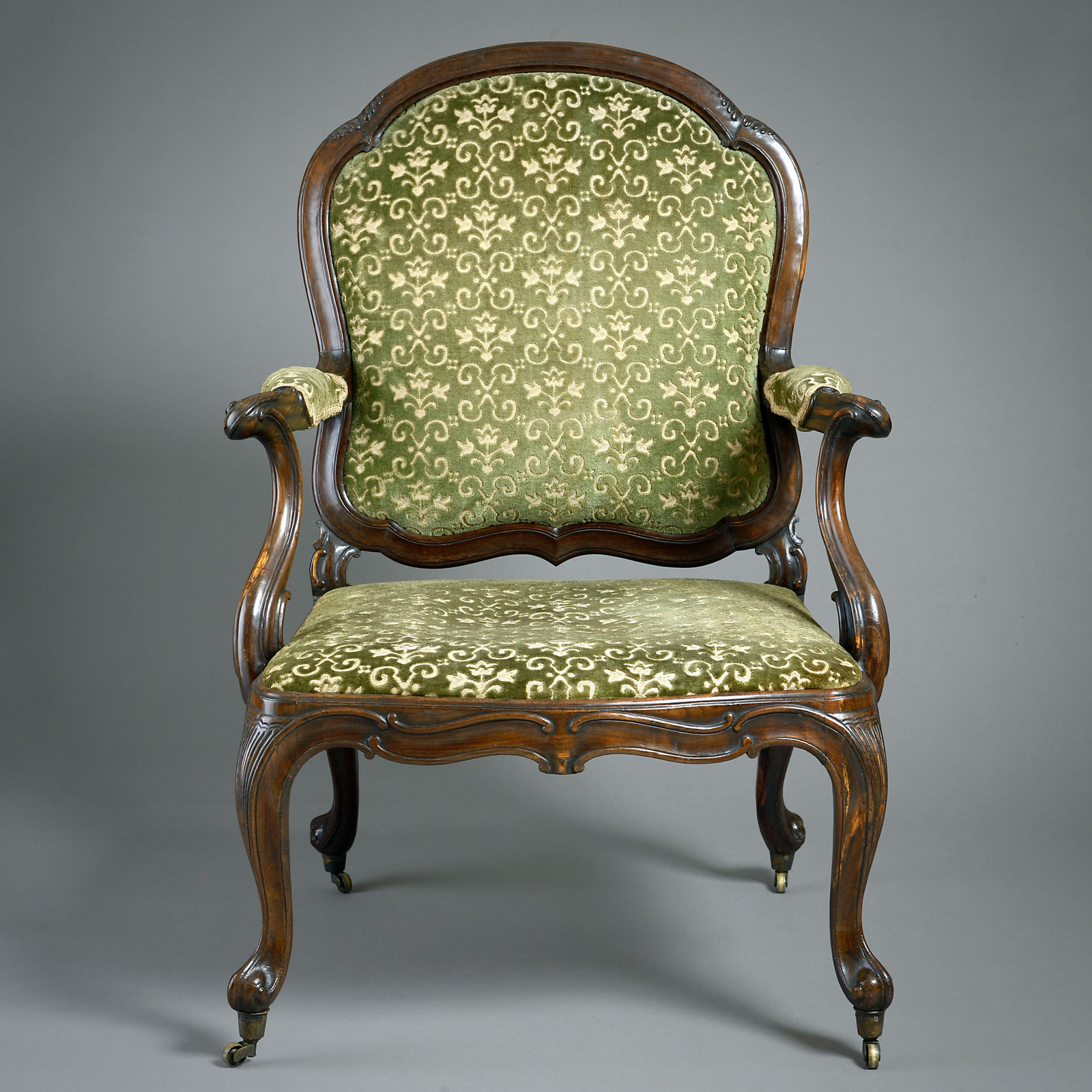 SCOTTISH GEORGE II LABURNUM LIBRARY CHAIR