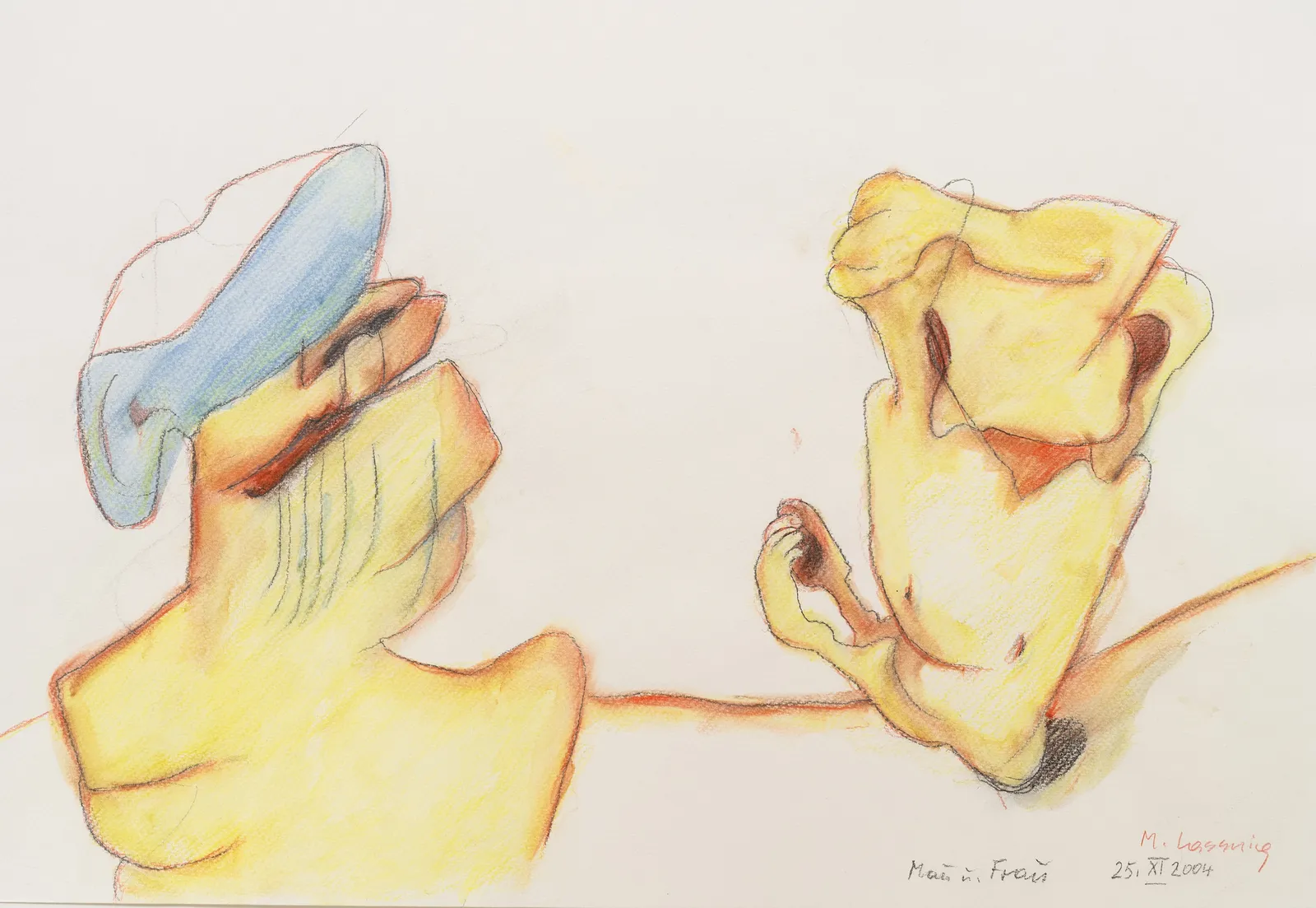 Maria Lassnig, Mann und Frau, 2004