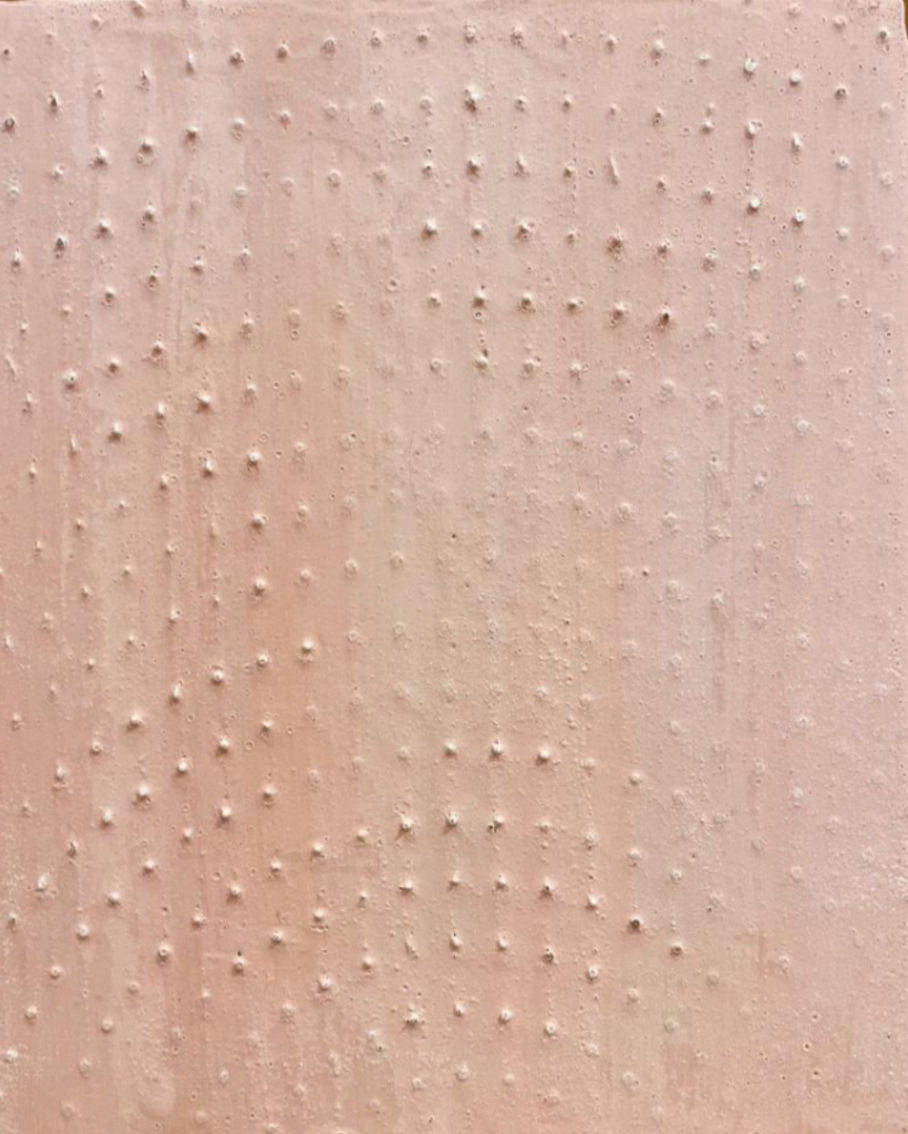 Jeff Peters, Pink Plaster on Canvas