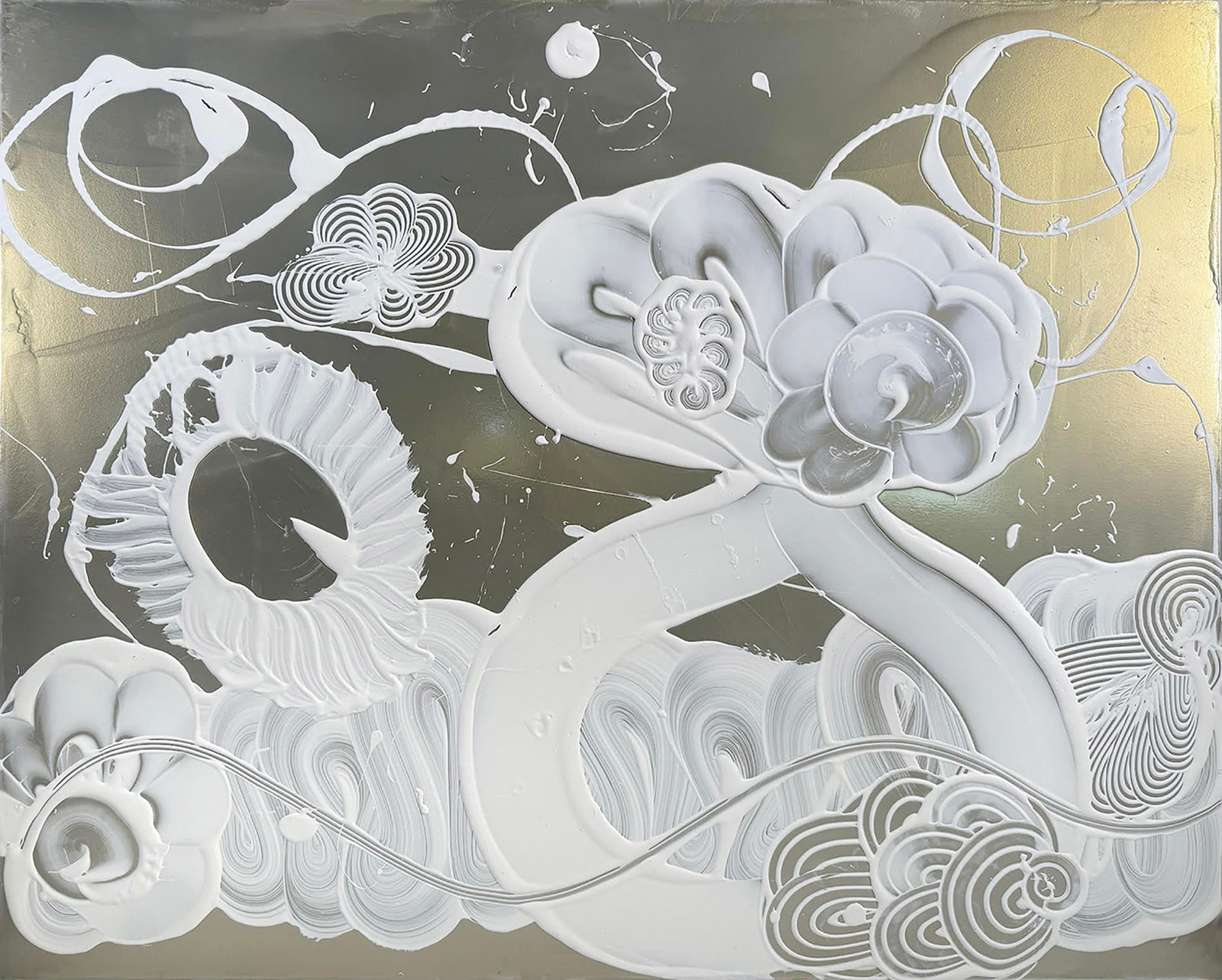 Catherine Howe, Dark Mica Painting (Rose Ring), 2024