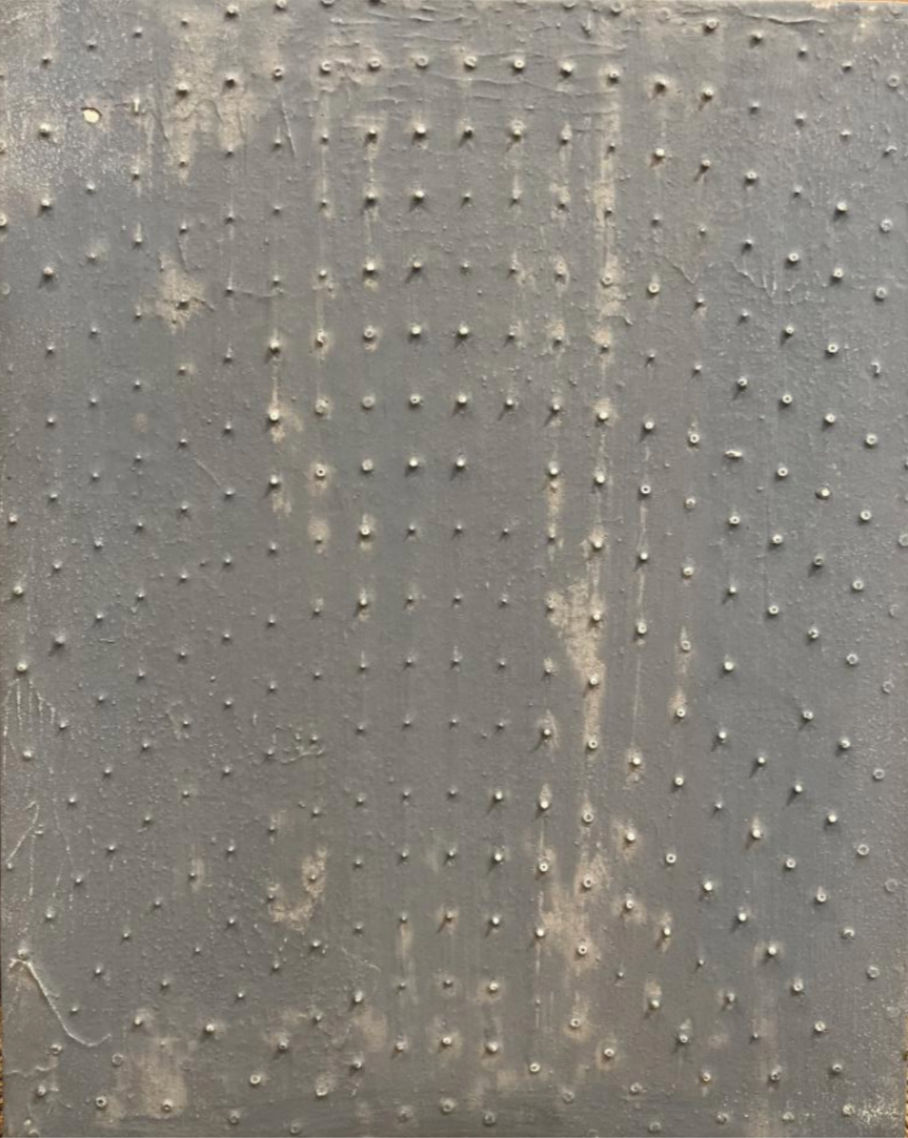 Jeff Peters, Blue Plaster on Canvas