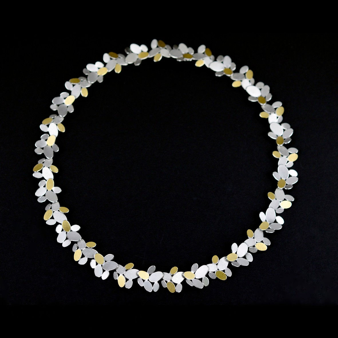 Misun Won, Mixed oval flower chain necklace, 2023