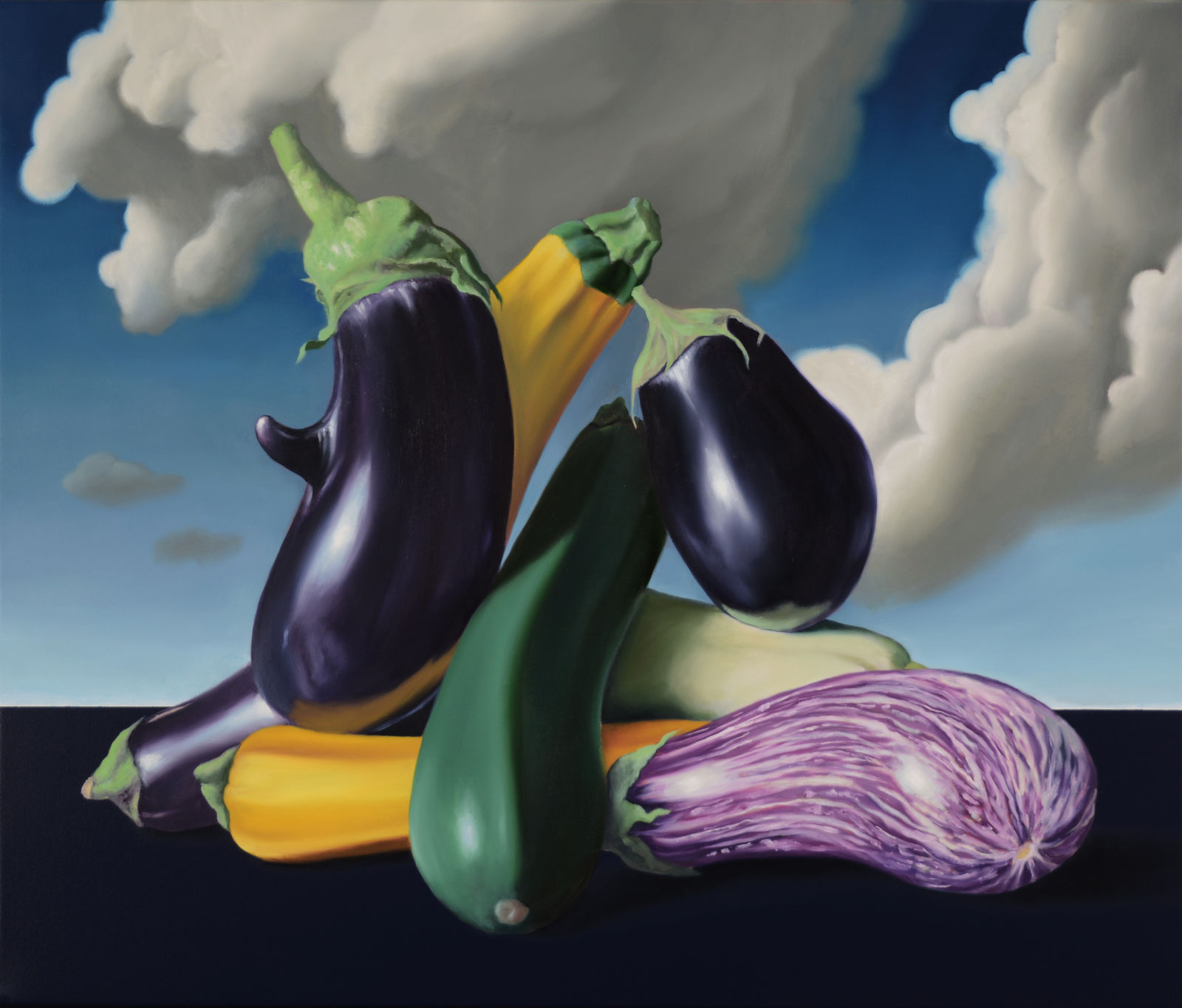 Máté Orr, Aubergines Under a Cloud Sky , 2024