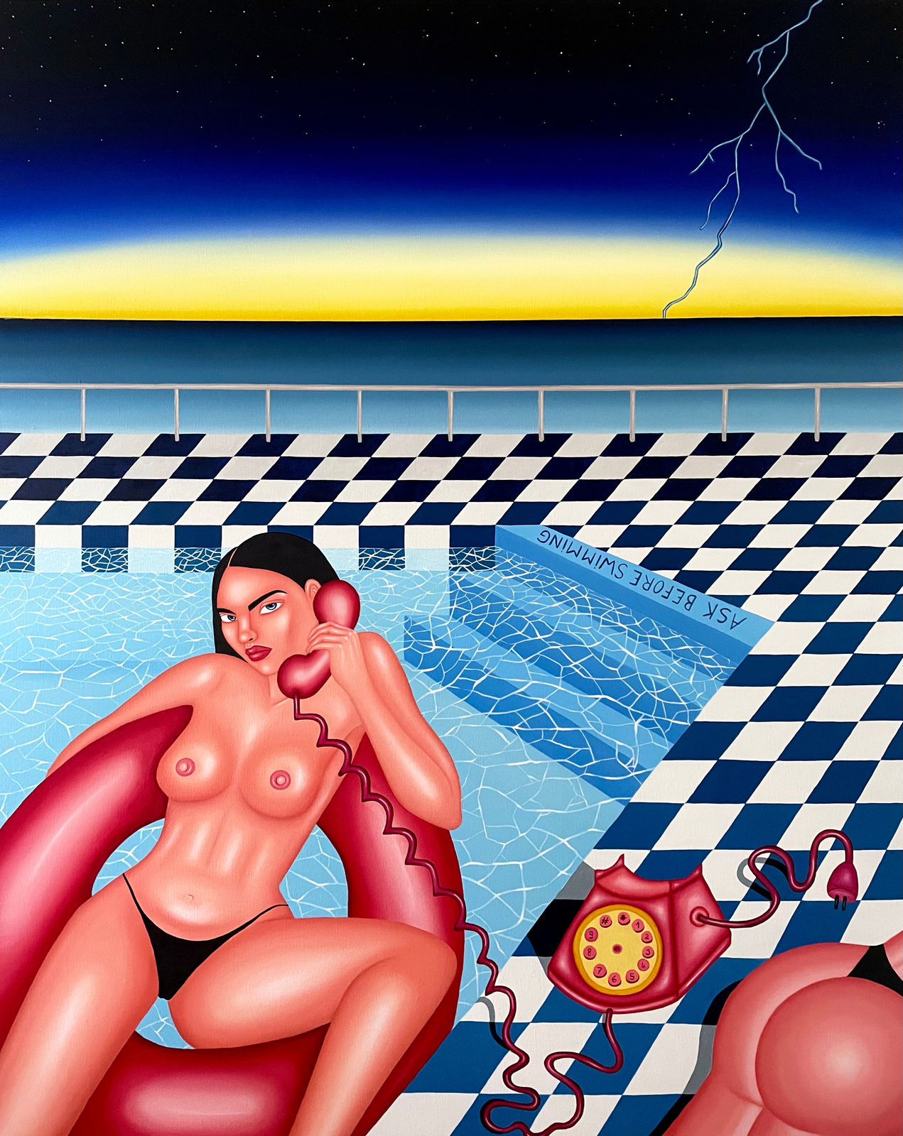 Sophie-Yen Bretez, « I woke up in the gloaming Thinking I was safe from the silent thunderstorm That shatters without warning The innocence of a luminous sky. You didn't wait to take it from me: - My body (and my consent) », 2022