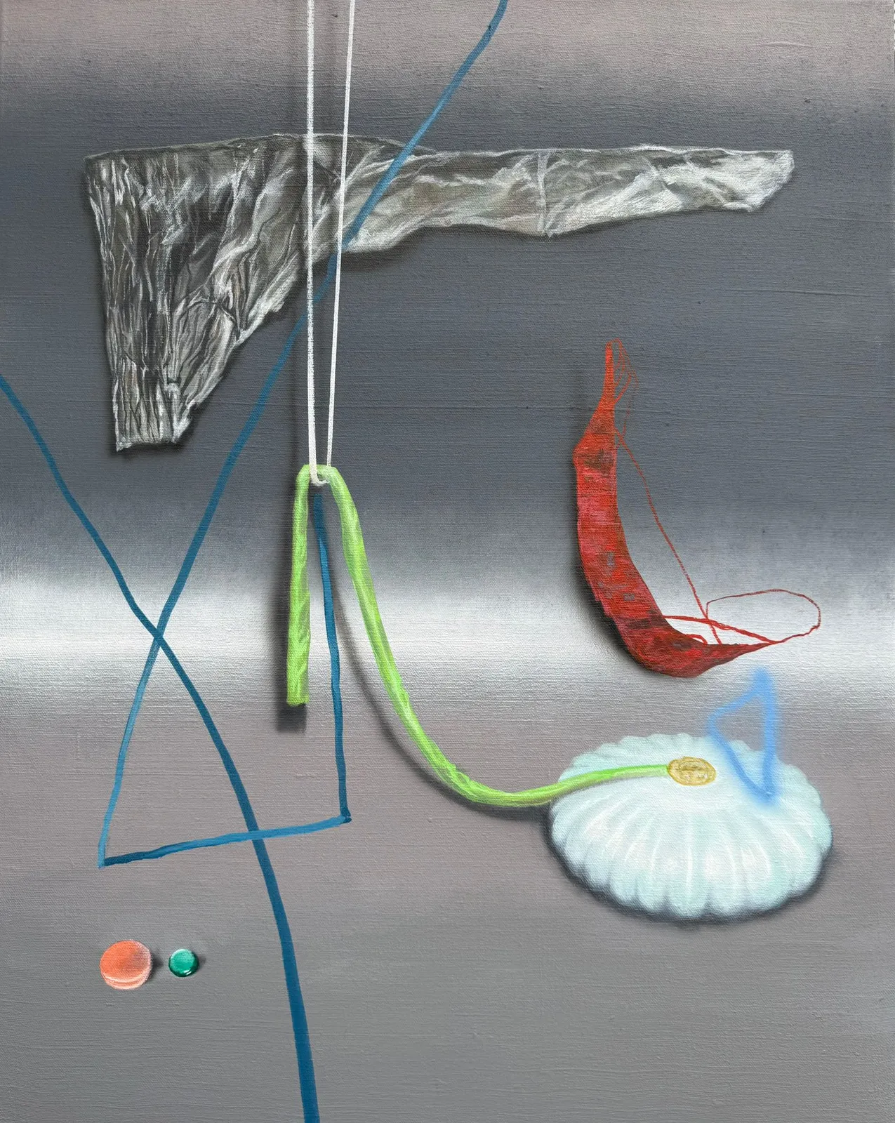 Laurian Popa, Porcelan, buttons and cloth, 2026