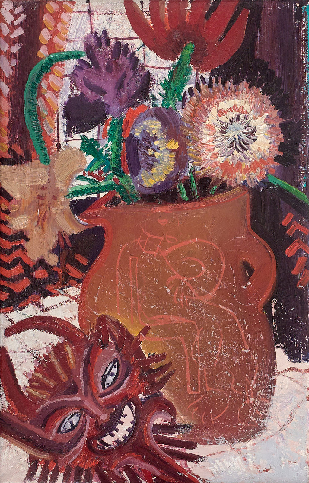 Tincuta Marin, Flower Vase and Smiling Demon, 2021