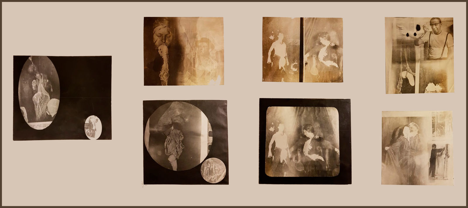 Miklós Erdély, Séance And Happening–Szeánsz És Happening Photo montage, unique vintage prints (series of 7), 1971-1972