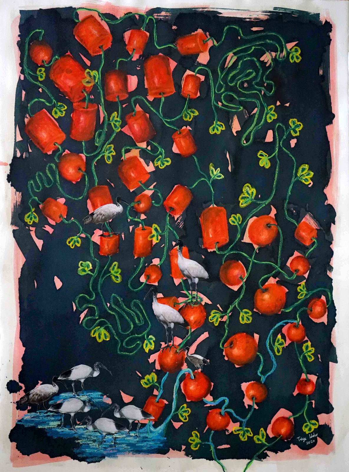 Taiye Idahor, The Birds and the Beads (1), 2020