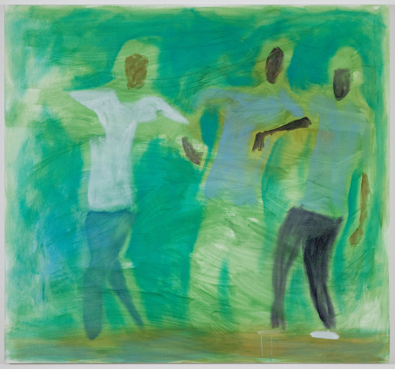 Enrico Riley, Together, Blue, Green and White, 2022