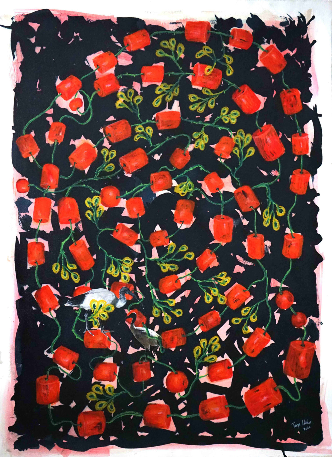 Taiye Idahor, The Birds and the Beads (2), 2020