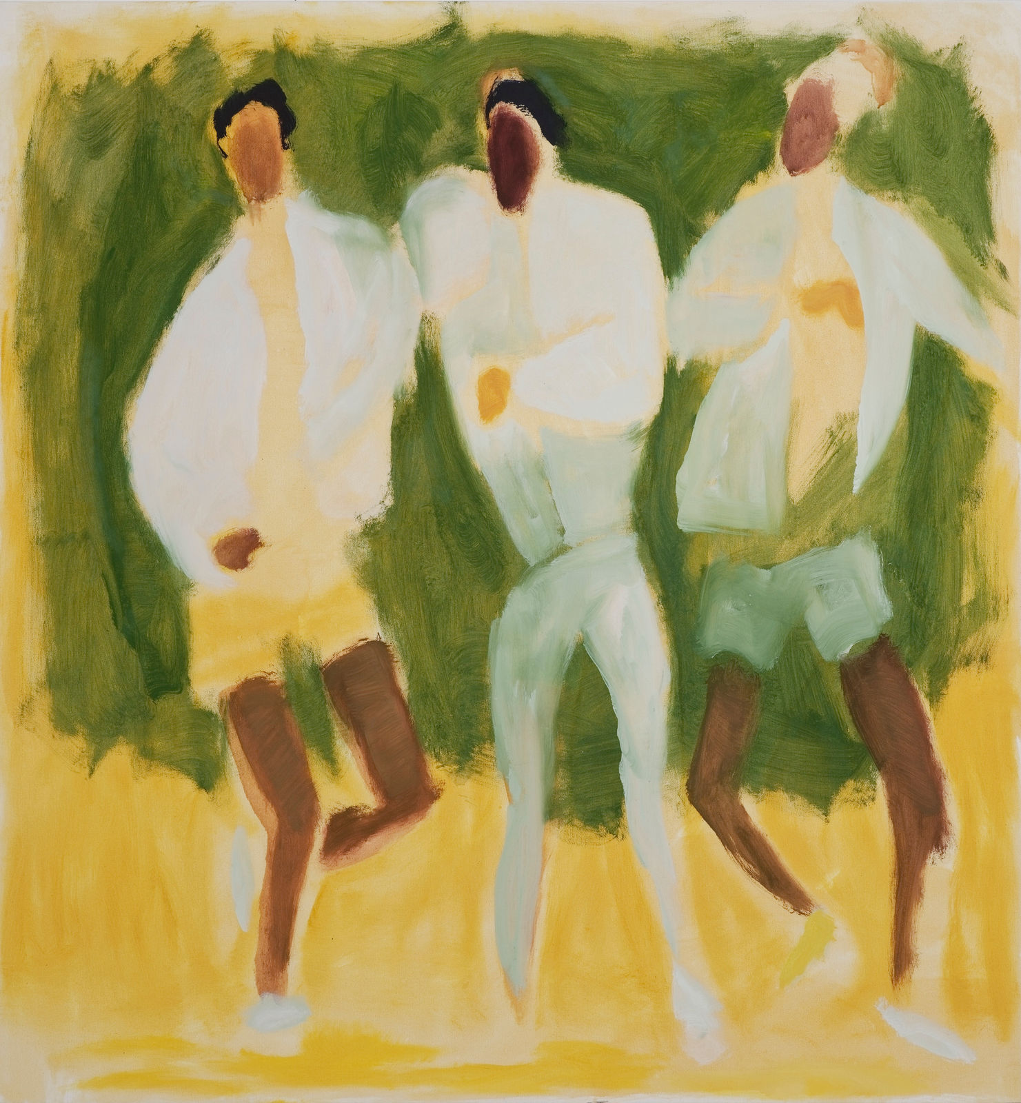 Enrico Riley, Together, Yellow and Green, 2022