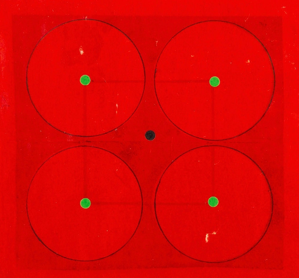 Thomas Nathaniel Davies, Untitled (Four Red Circles), 1972 circa