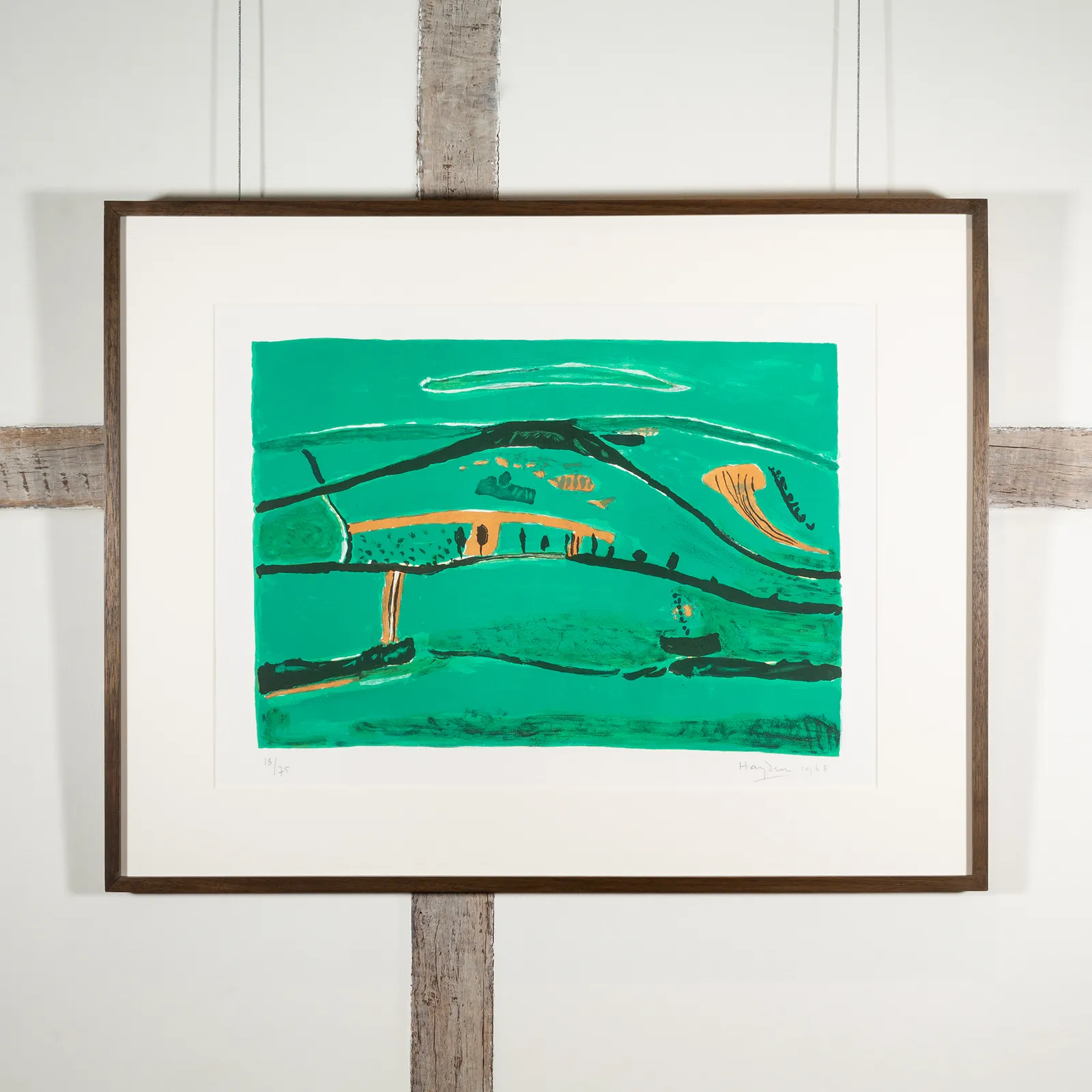 Henri Hayden, Paysage Vert, 1968