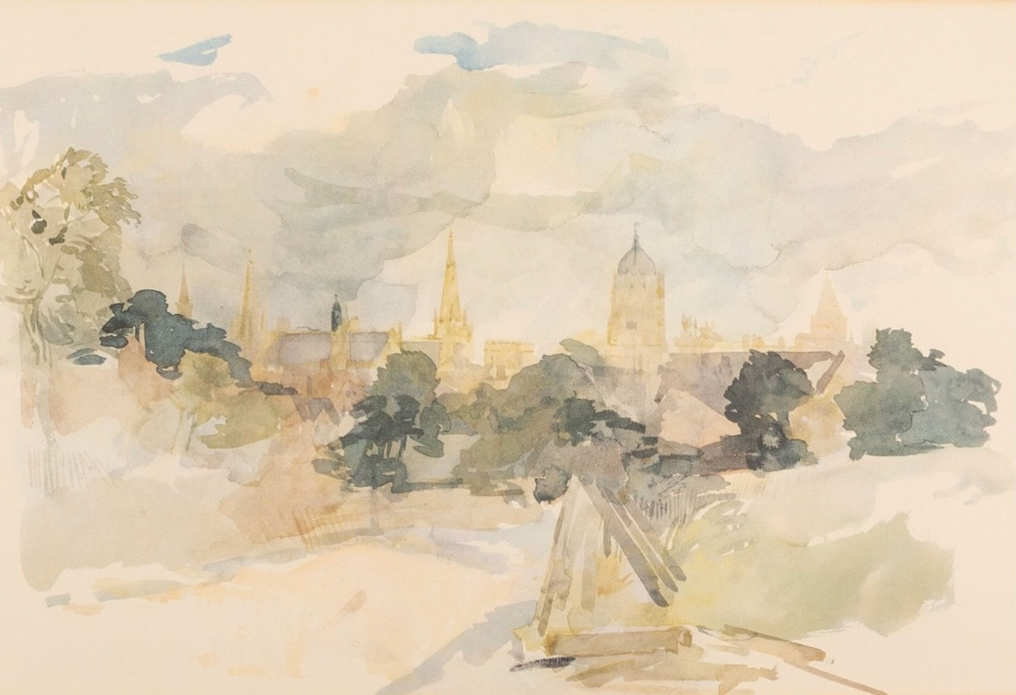 Peter Greenham, Oxford Skyline with Tom Tower, Christ Church