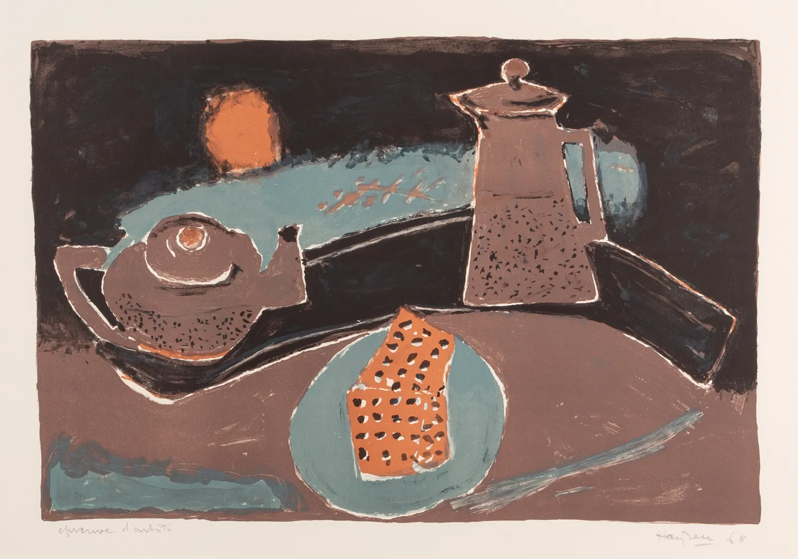 Henri Hayden, Still life with Coffee Pot, 1968