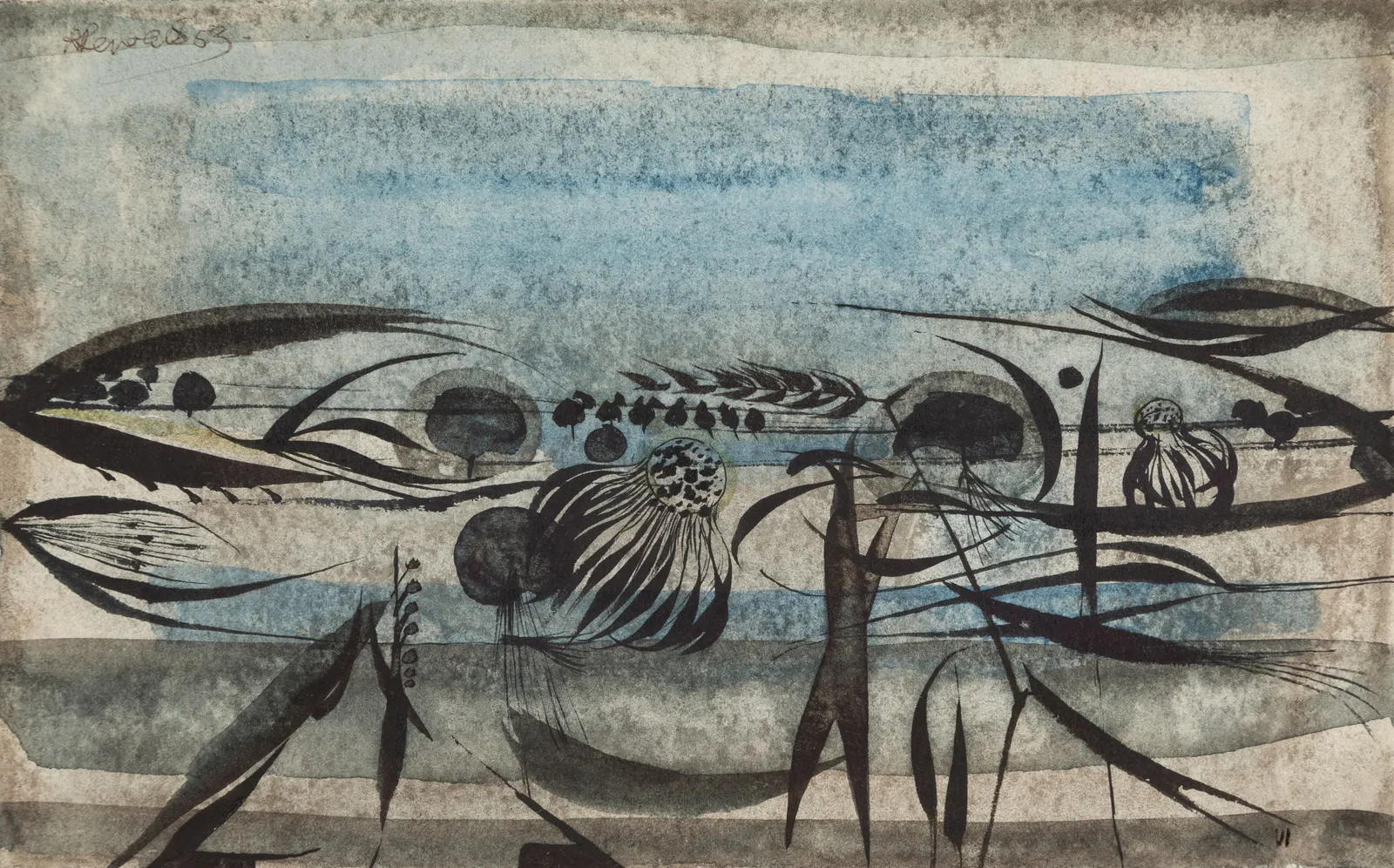 Alan Reynolds, Winter Flowers, Fenland, 1953