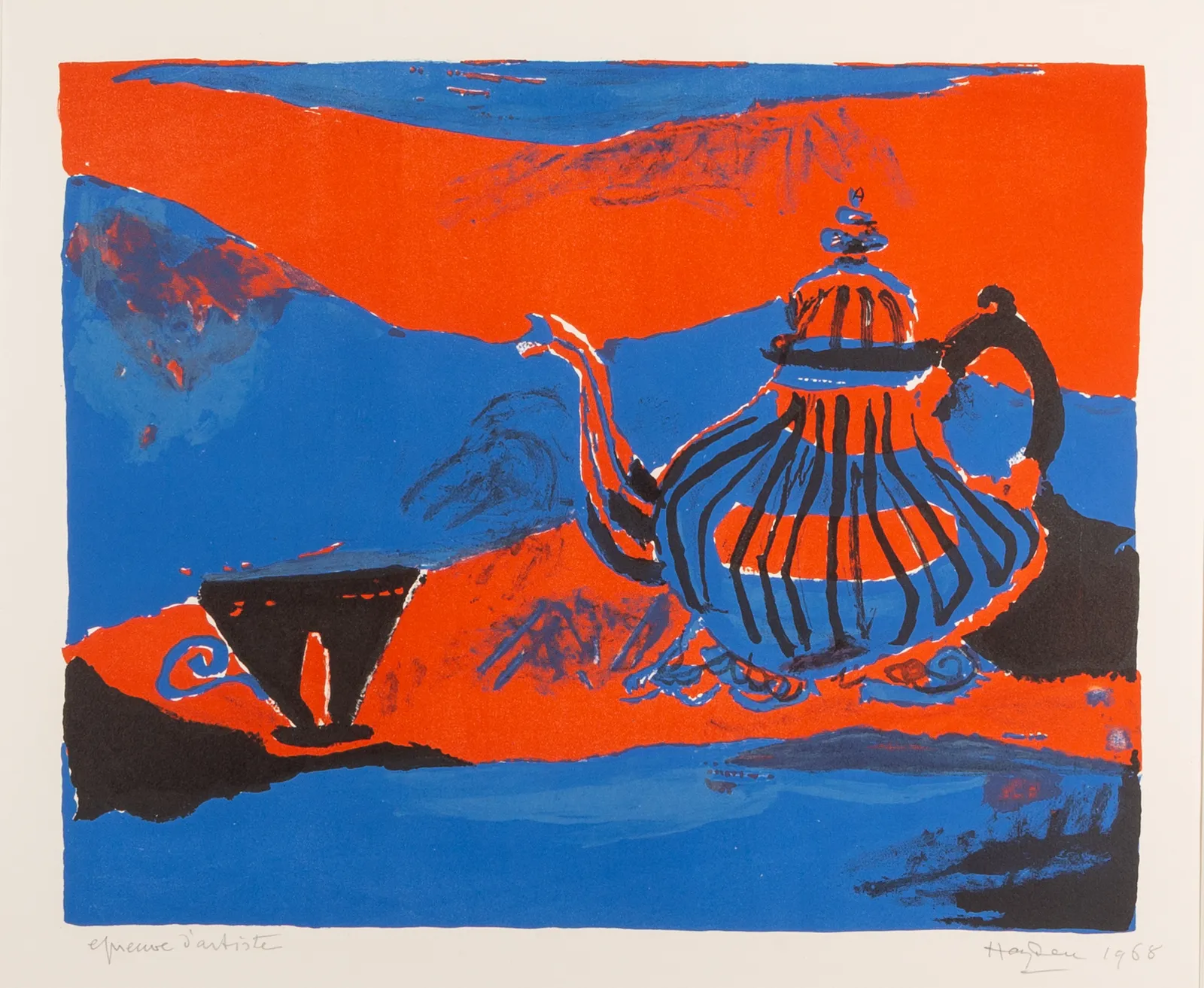 Henri Hayden, Blue Coffee Pot, 1968