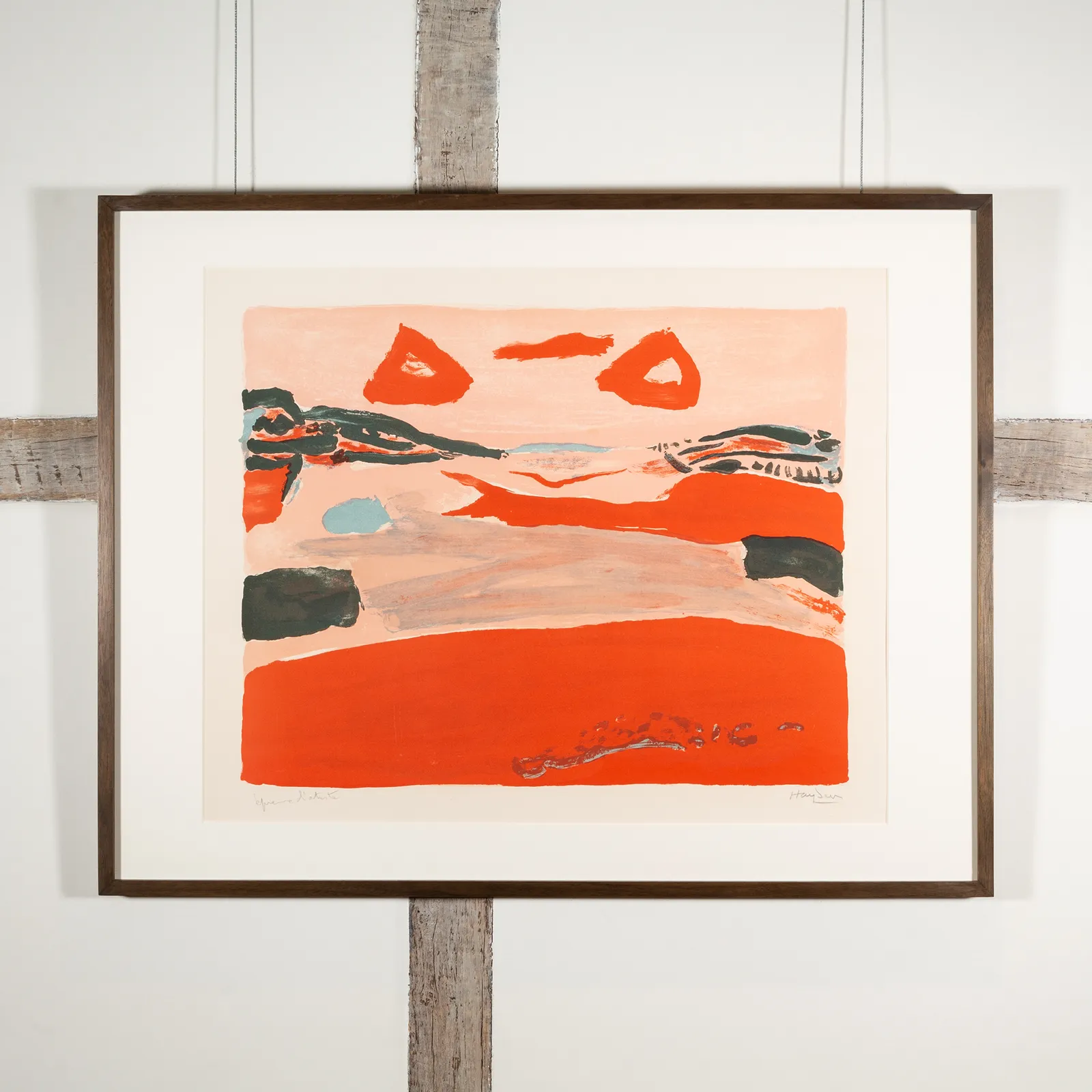 Henri Hayden, Paysage Rouge, 1968, circa