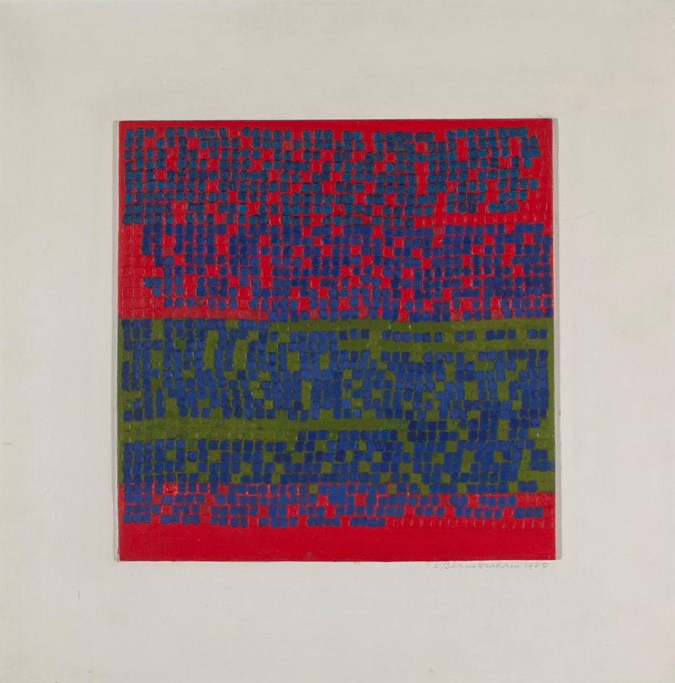 Wilhelmina Barns-Graham, L.P. IV (Blue on Red + Green), 1968