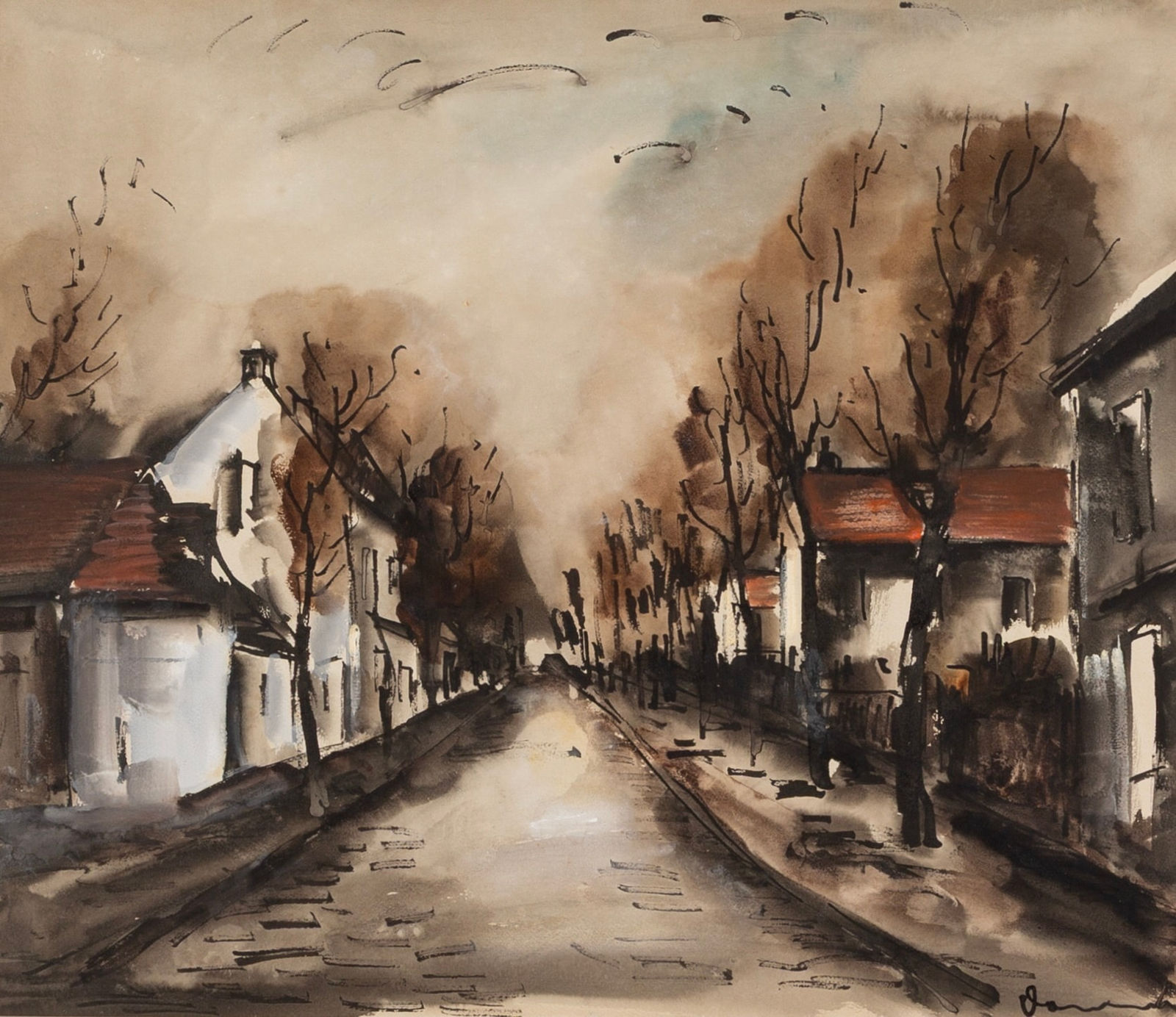 Maurice de Vlaminck, Route de village, 1920s, circa