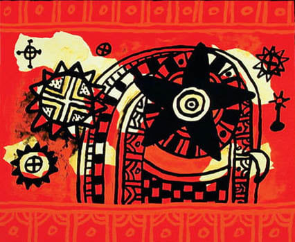 Alan Davie, Cosmic Signals No.4, 2001