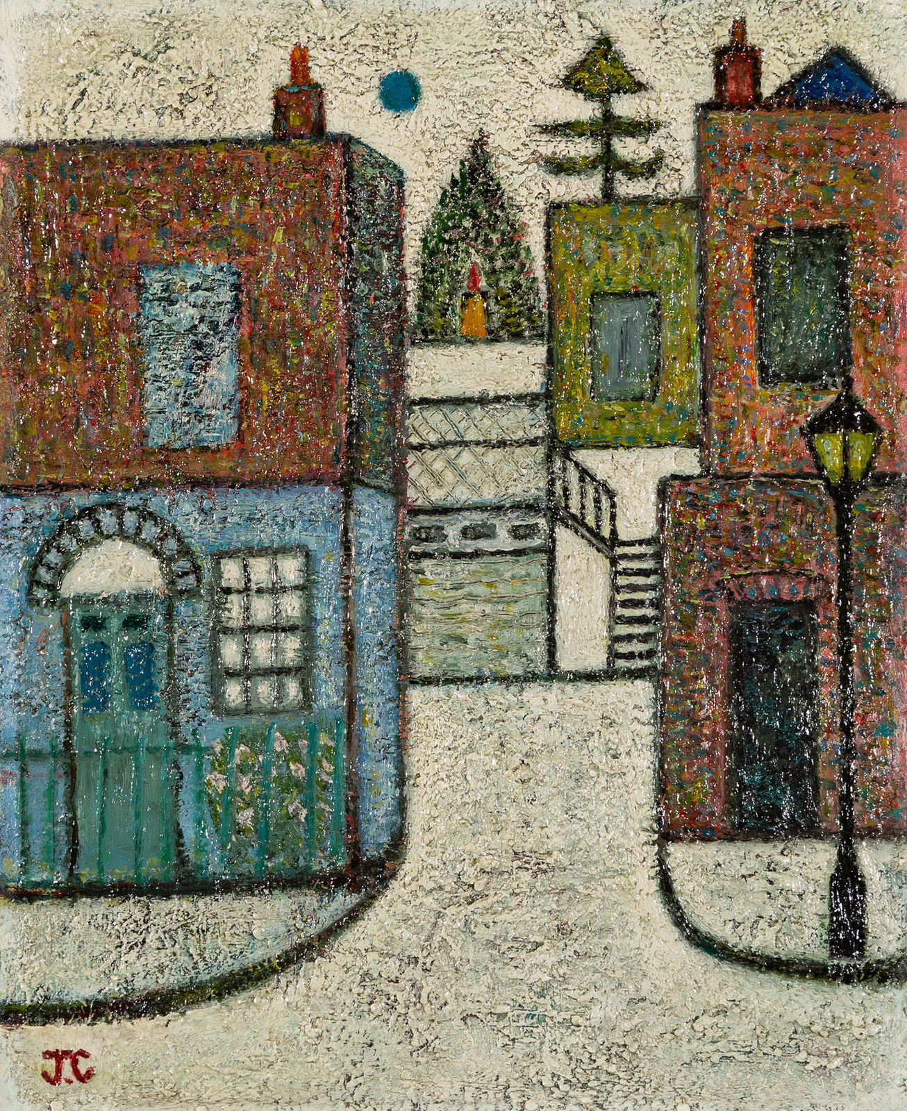 John Christopherson, Cottage and Courtyard, The Mount Square (Hampstead), 1970