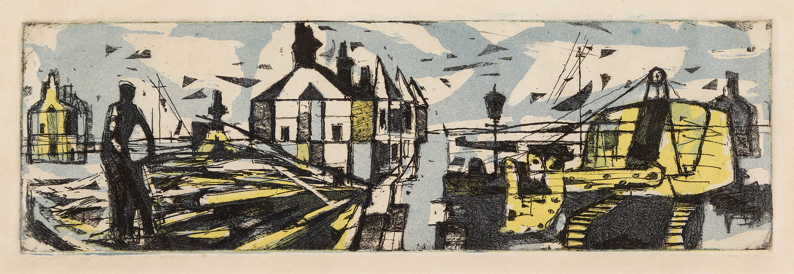 Julian Trevelyan, Building the New Road in Chiswick, 1959