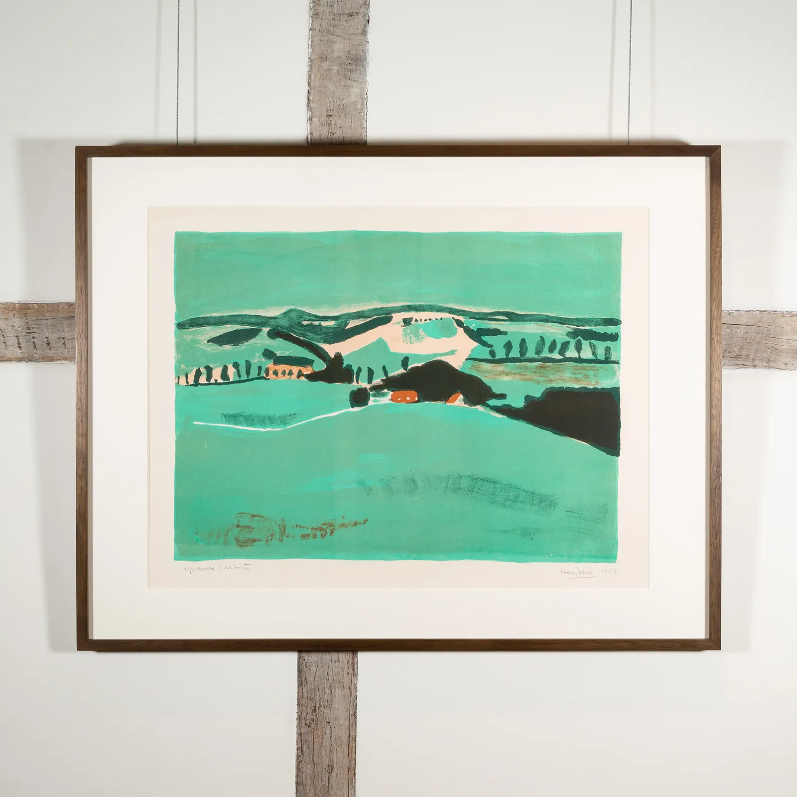 Henri Hayden, Green Landscape, 1968