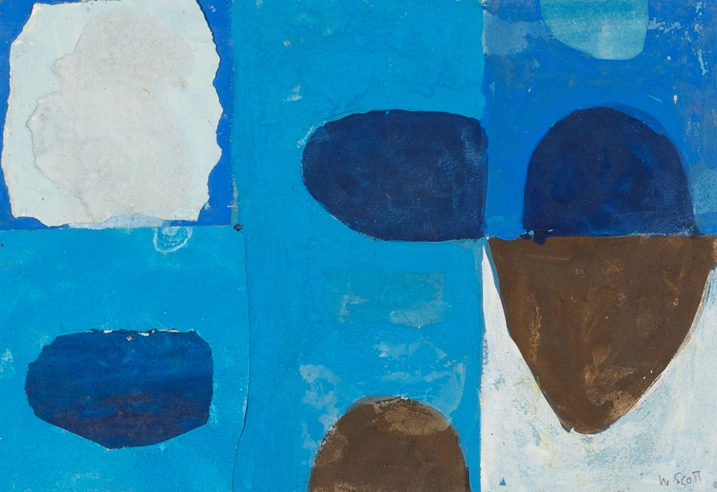 William Scott, Blue and White Collage (Altnagelvin), 1959, circa
