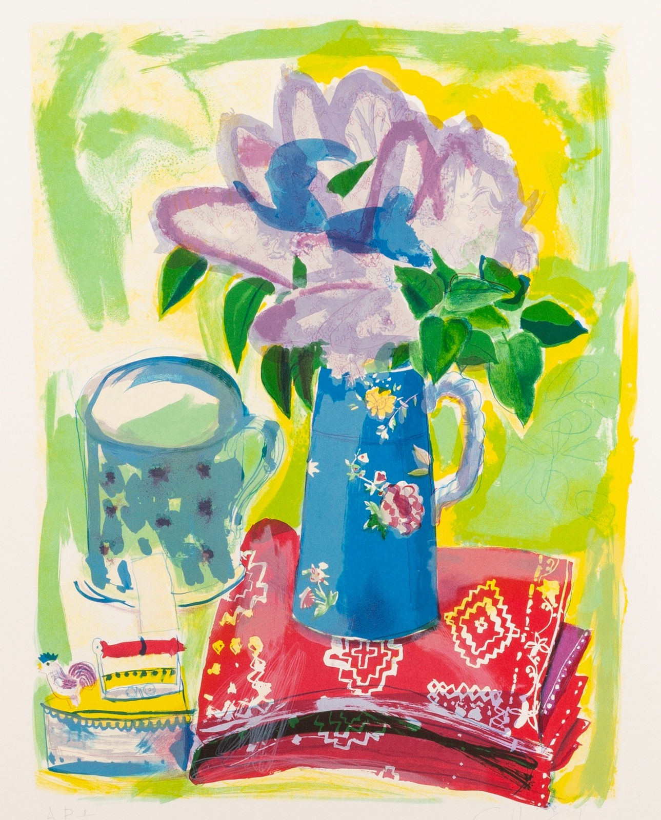 Chloe Cheese, Still life with Blue Jug, 1984 circa