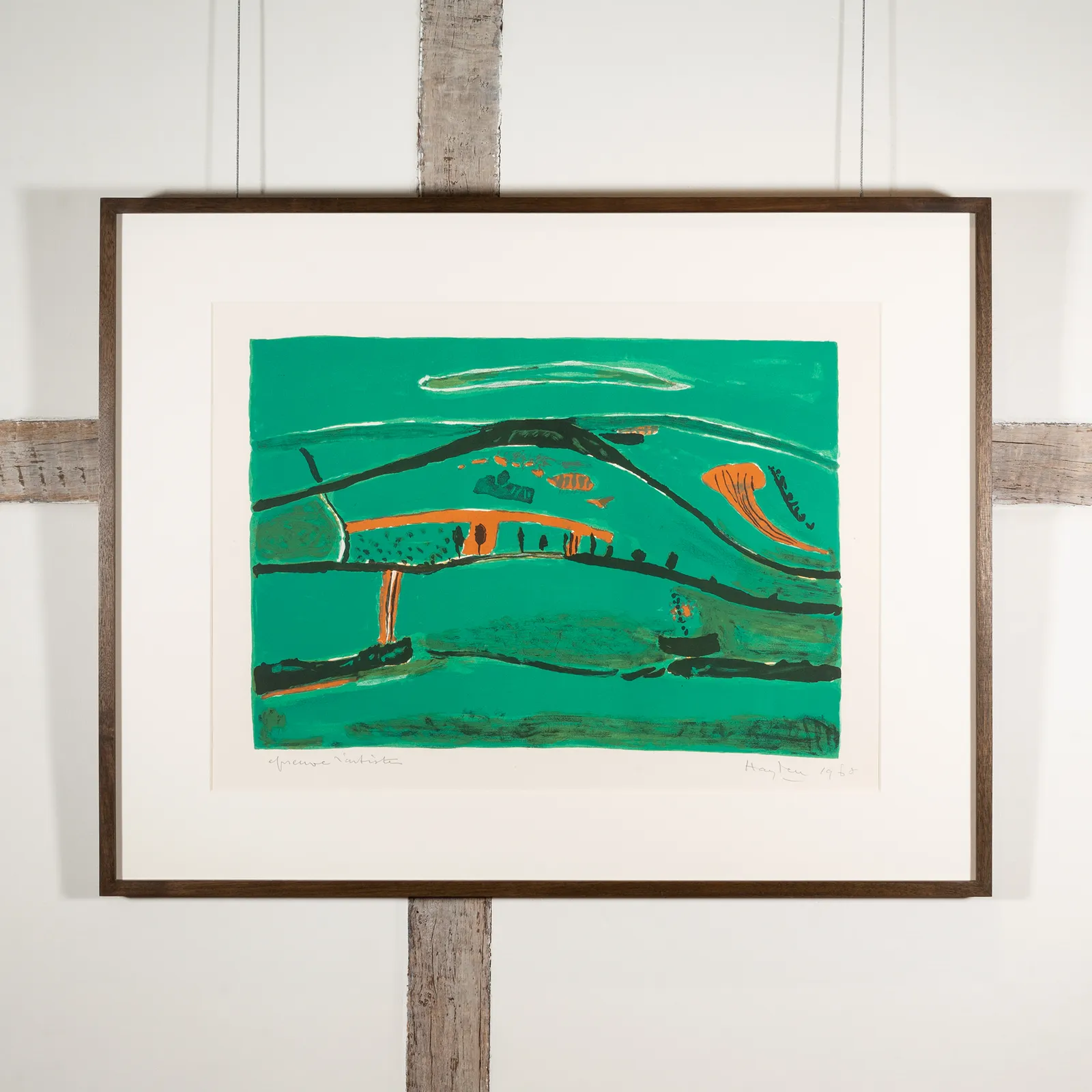 Henri Hayden, Green Landscape, 1968