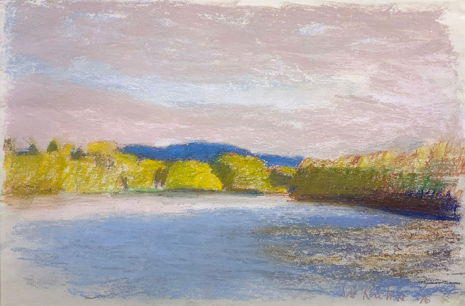 Wolf Kahn, ON THE WATER NEAR PUTNEY, 1976