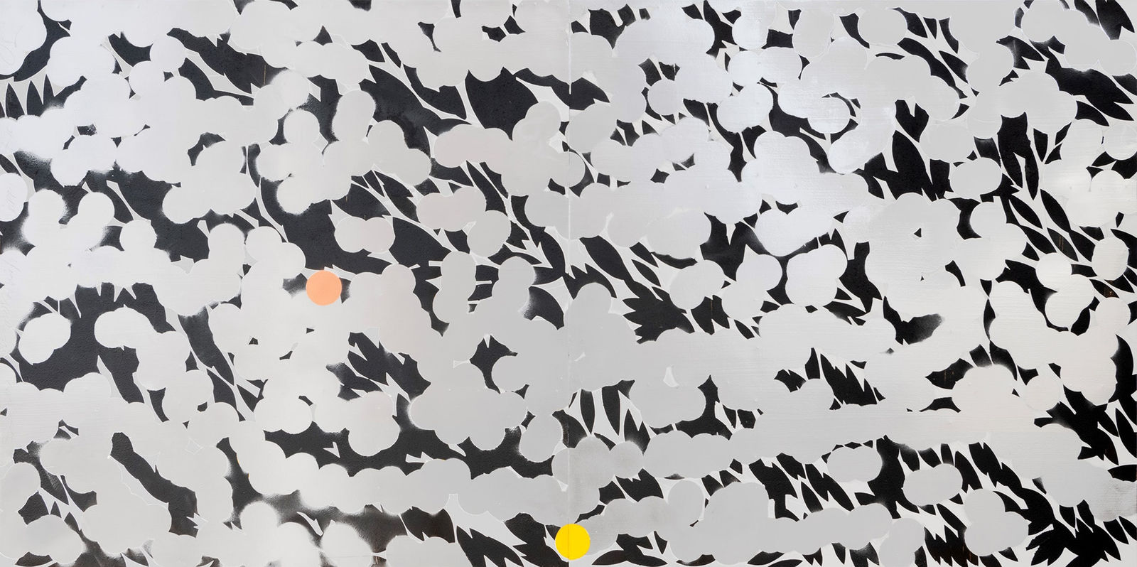 Donald Sultan, SILVER MIMOSA WITH COPPER OCT 26, 2022, 2022