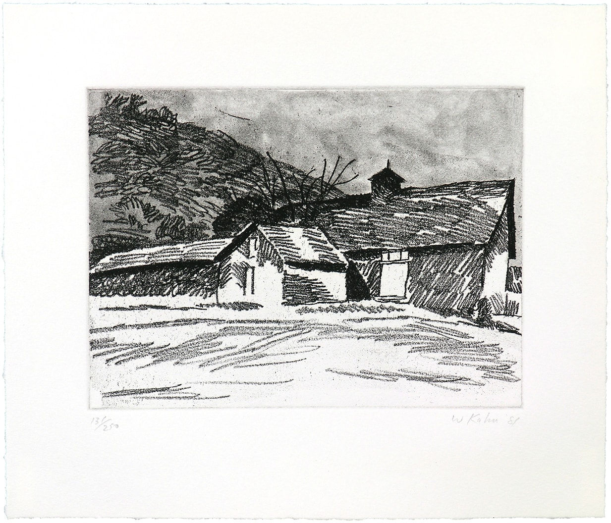 Wolf Kahn, BARN AT THURBER FARM, VERMONT, 1981