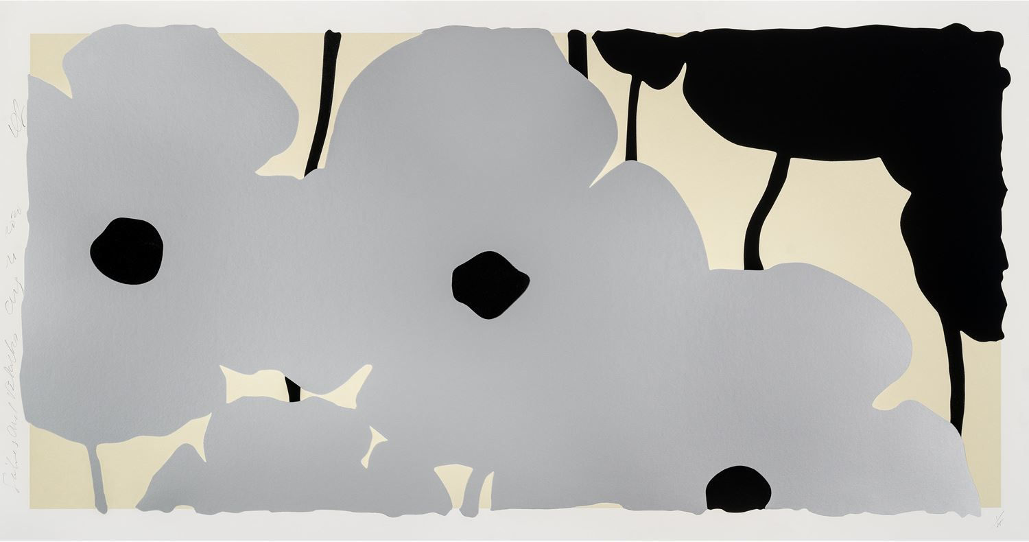 Donald Sultan, SILVERS AND BLACKS, AUG 20, 2020, 2020